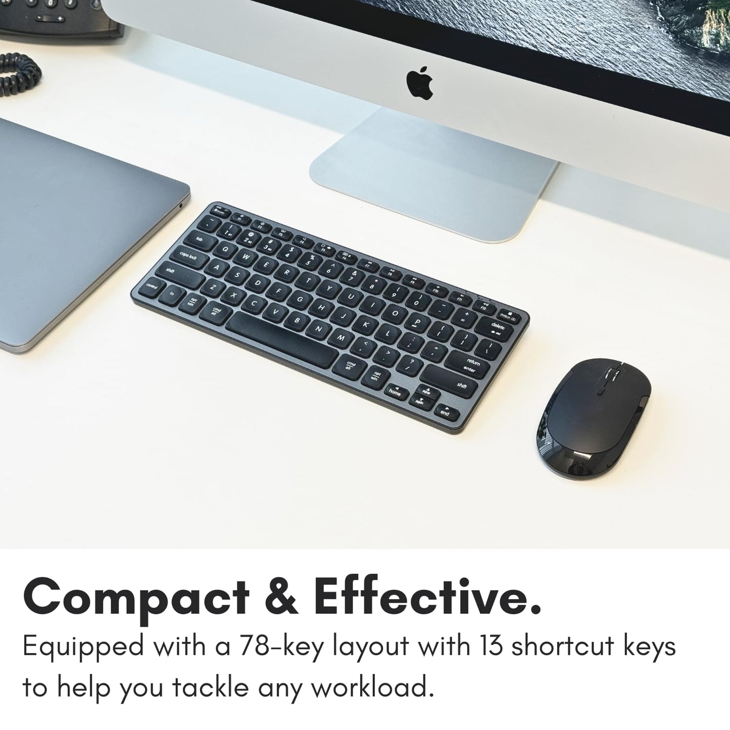 Macally Bluetooth Keyboard for Mac - Premium Multi Device Keyboard - Compatible Apple Wireless Keyboard for MacBook Pro/Air, iMac, iMac Pro, Mac Mini, Mac Pro, iPad, Laptop, and PC