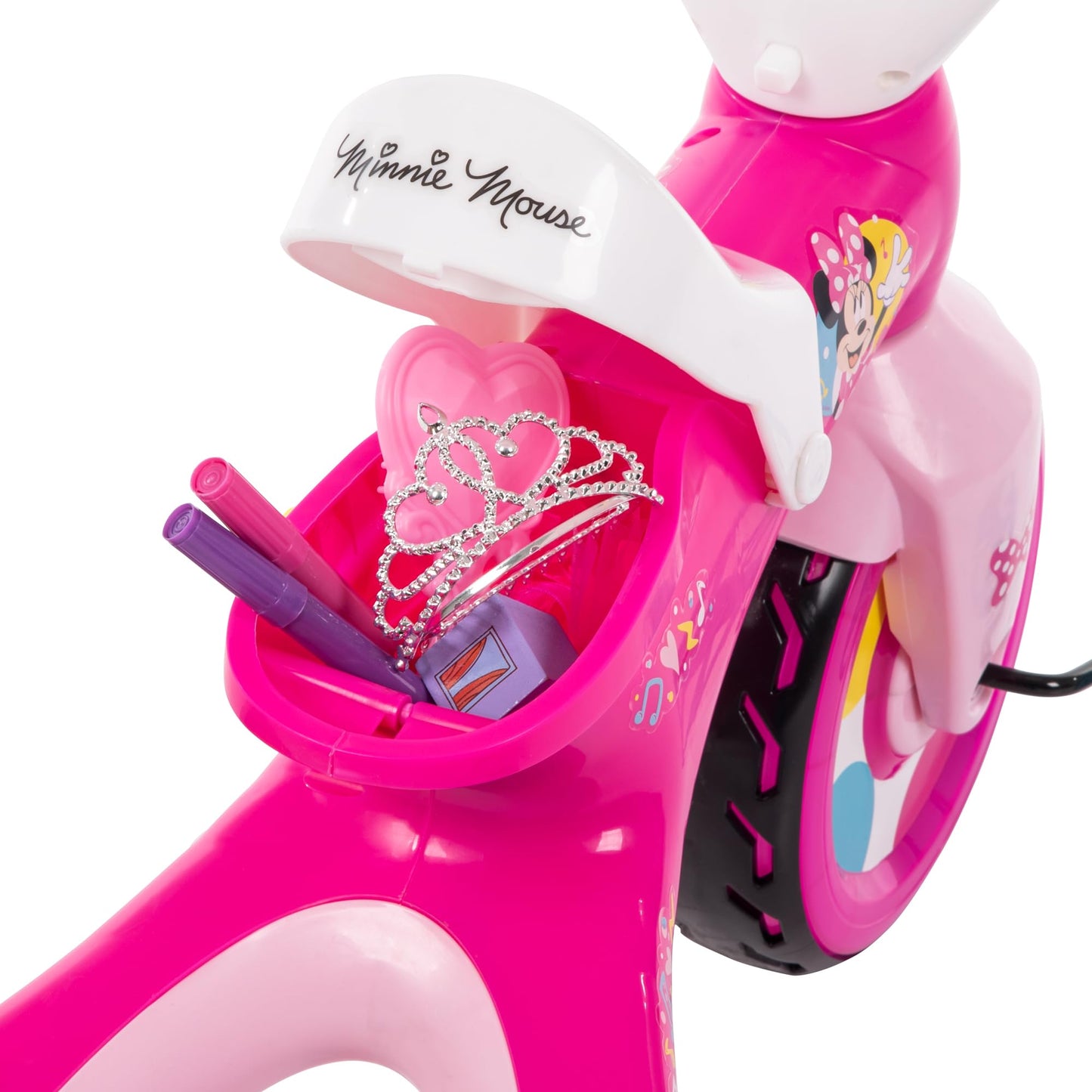 Huffy Disney Minnie Mouse Electro-Light Girl's Trike, Ideal for Ages 3+, Minnie Mouse Graphics, Colorful and Playful Design, Simple Coaster Brake, Sturdy and Durable, Safe for Toddlers