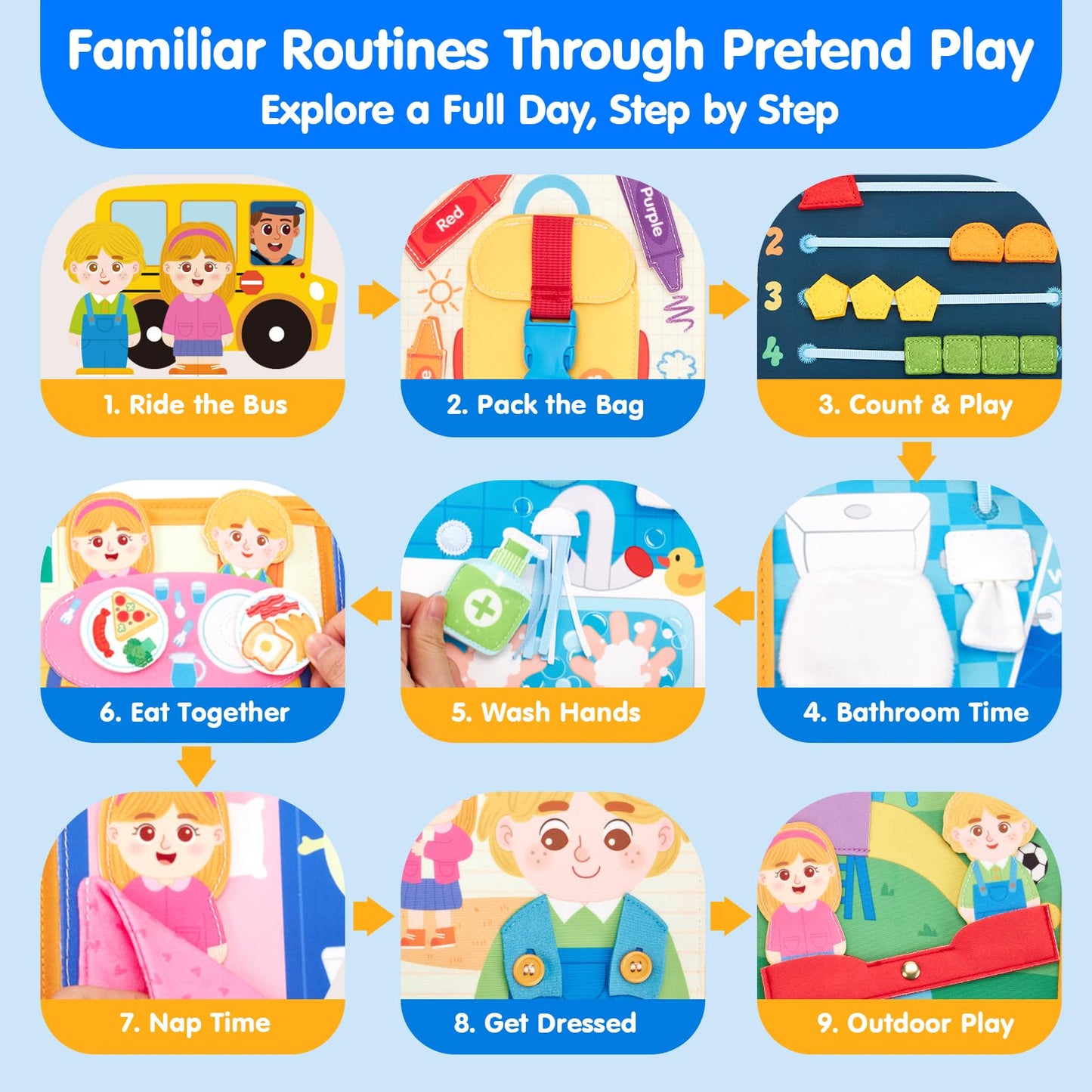hahaland Preschool Busy Books for Toddlers 2-4 - Montessori Toddler Busy Board for 2 3 Year Old, 20 in 1 Quiet Book Educational Toddler Toys for 1 2 3 Year Old Boy Girls Gifts