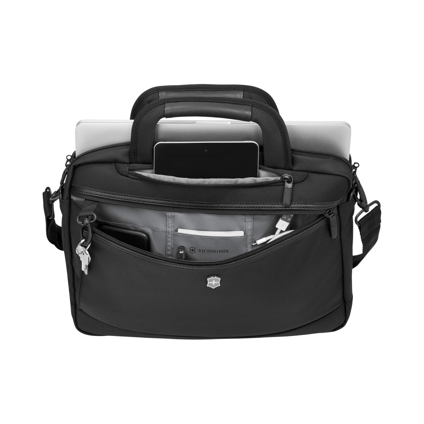 Victorinox Journey Pivot 14" Slimline Briefcase Black