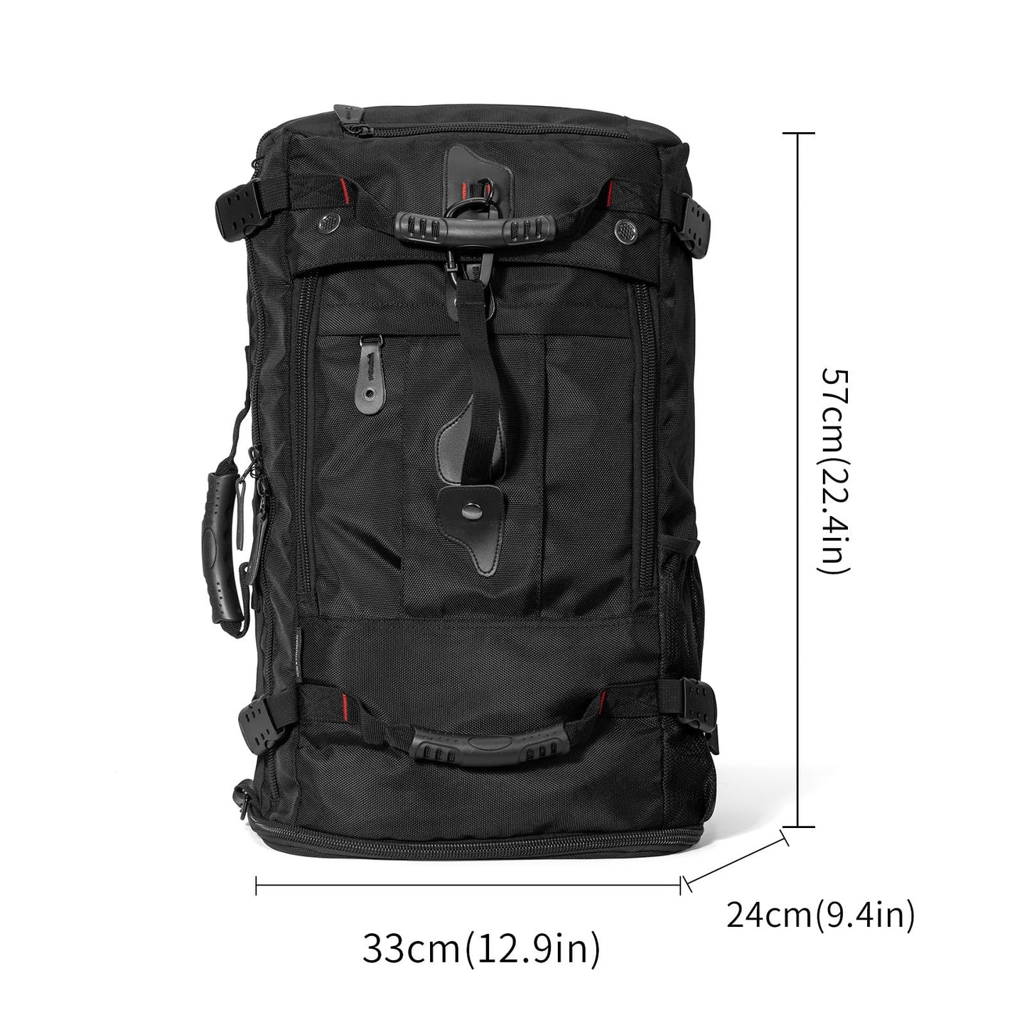 YOUMIAN Travel Backpack Carry On Backpack Durable Convertible Duffle Bag Fit for 15.6 Inch Laptop for Men and Women hiking airplane shoes bag extendable three way uses multiple