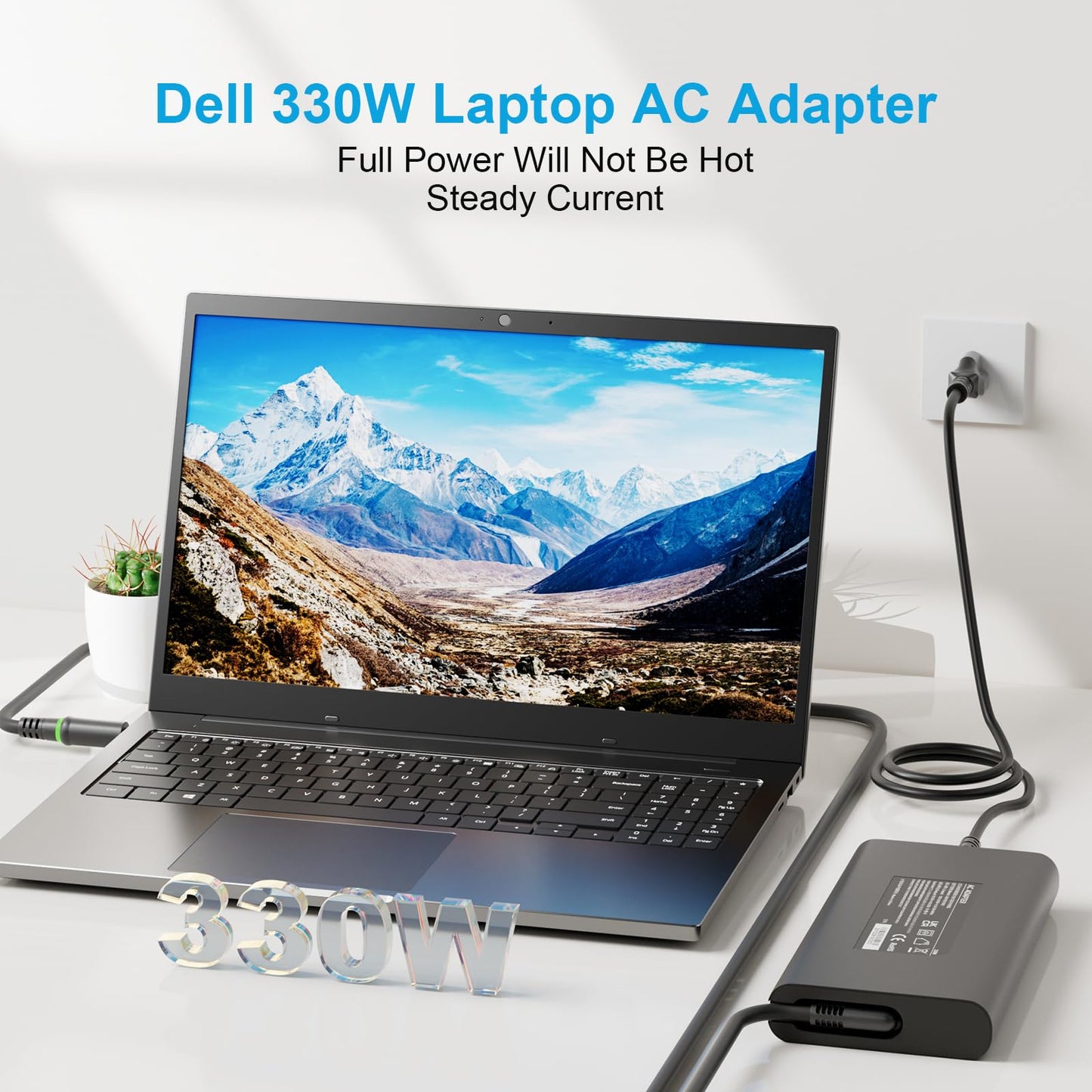 Slim 330W Laptop Charger for DELL Alienware M17 M18X X17 X51 m16 m18 x16 R1 P124F001 P51E001 P120F001 19.5V16.92A RTX 4090 4080 Gaming Laptop AC Power Supply Adapter Cord