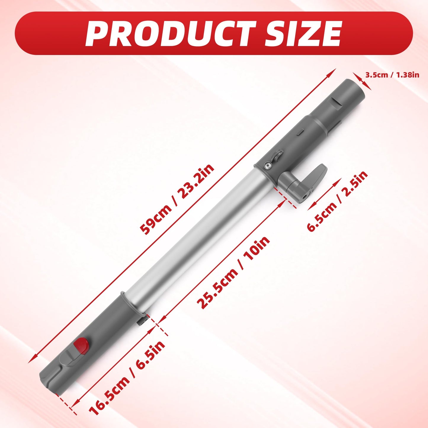 Vacuum Extension Wand Replacement Parts Compatible With Shark Navigator Lift-Away NV360,NV350, NV351, NV352, NV355, NV356e, NV357, NV358,NV390, NV391, NV392,UV440 Vacuum Cleaner Attachment