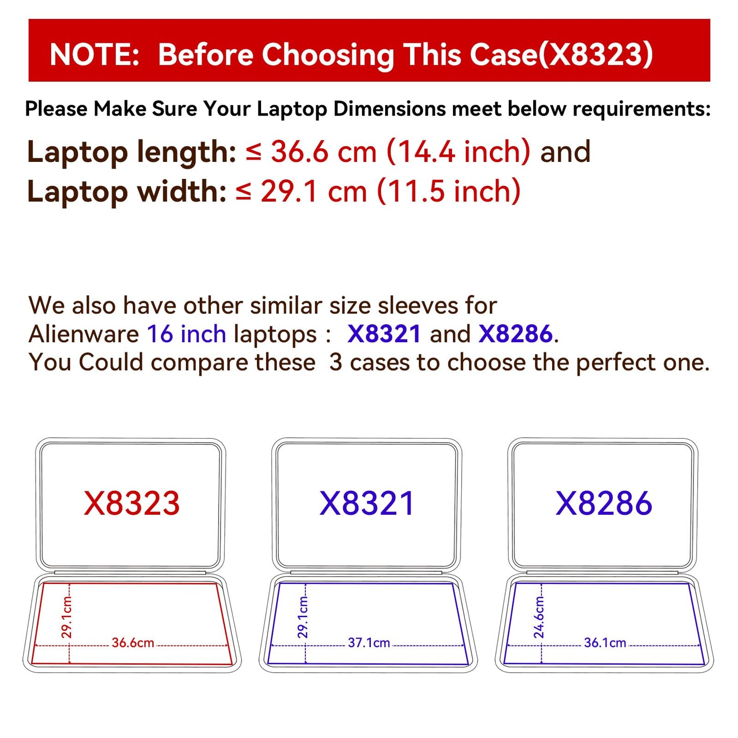 Smatree Hard EVA Protective Sleeve Case Compatible for 16 inch DELL Alienware 16 Area-51 Gaming Laptop, for DELL Alienware X16 R2 Gaming Laptop (X8323)