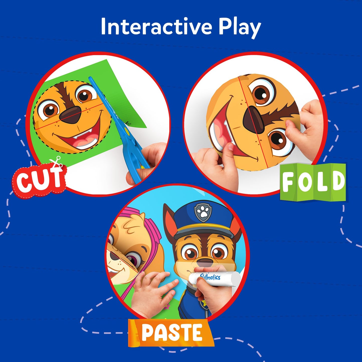 Skillmatics - Scissor Activity Book - Snip Snip PAW Patrol, 25 Fun Cutting Activities & Creative Activities for Preschoolers, Fine Motor Skills, Craft Kit