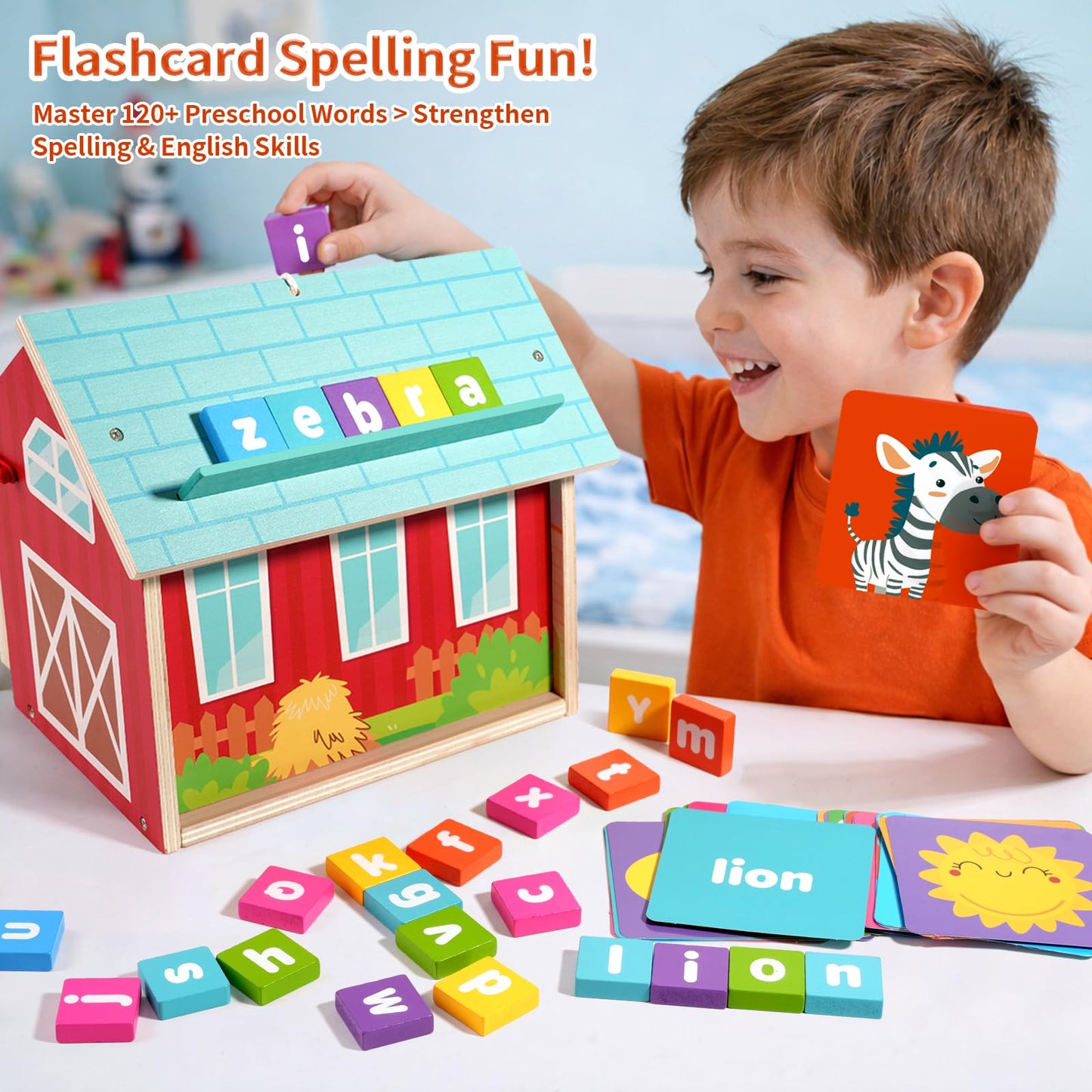 INIFEIDALA Montessori Wooden Farm Animals Toys – Preschool Educational Toy for Speech Therapy & Learning Development, for Toddler Boys & Girls Ages 3+
