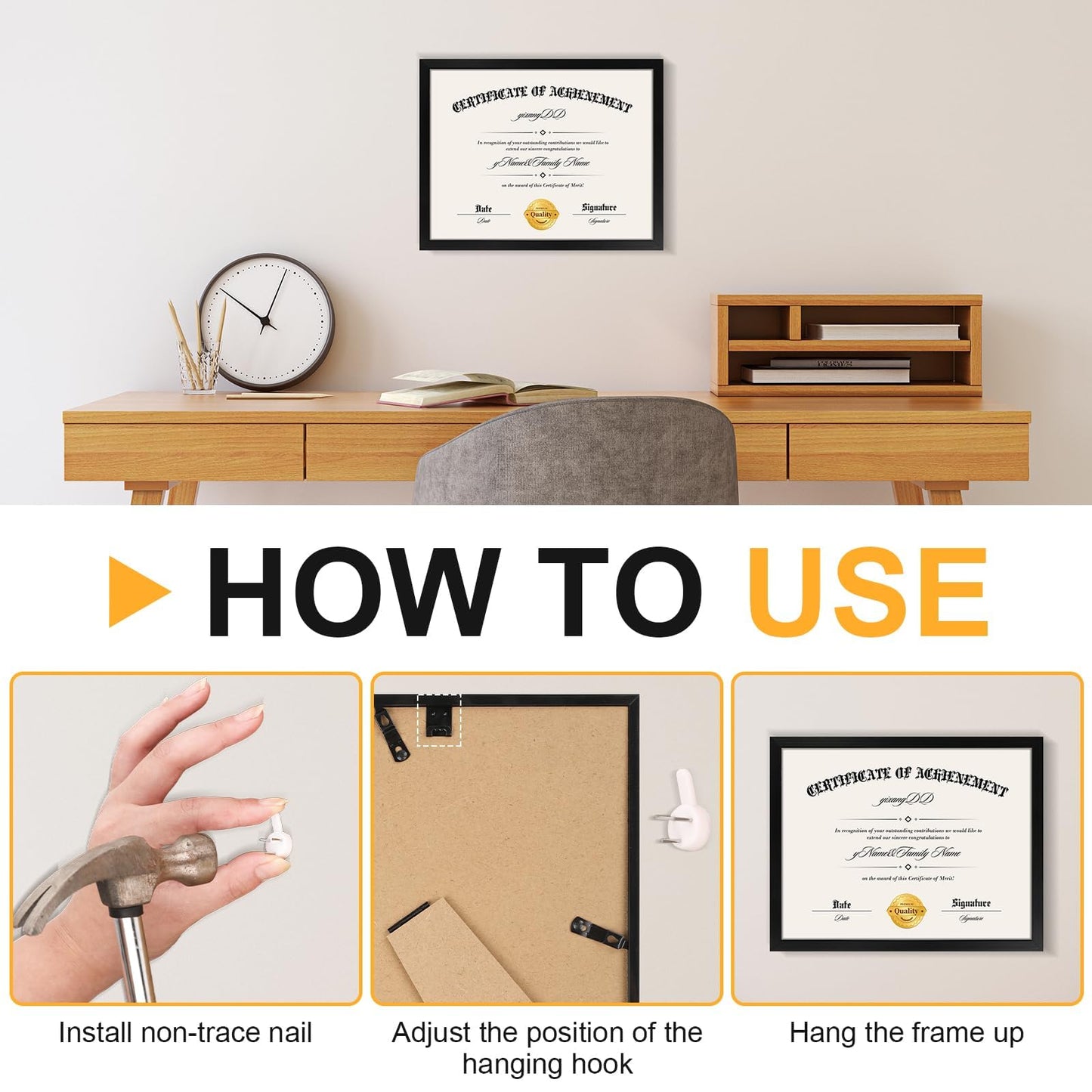 YixangDD 20 Pack Certificate Frames 8.5 x 11, College Diploma Frame with Clear Plexiglass, Black Degree Document Frame for Wall and Tabletop Display