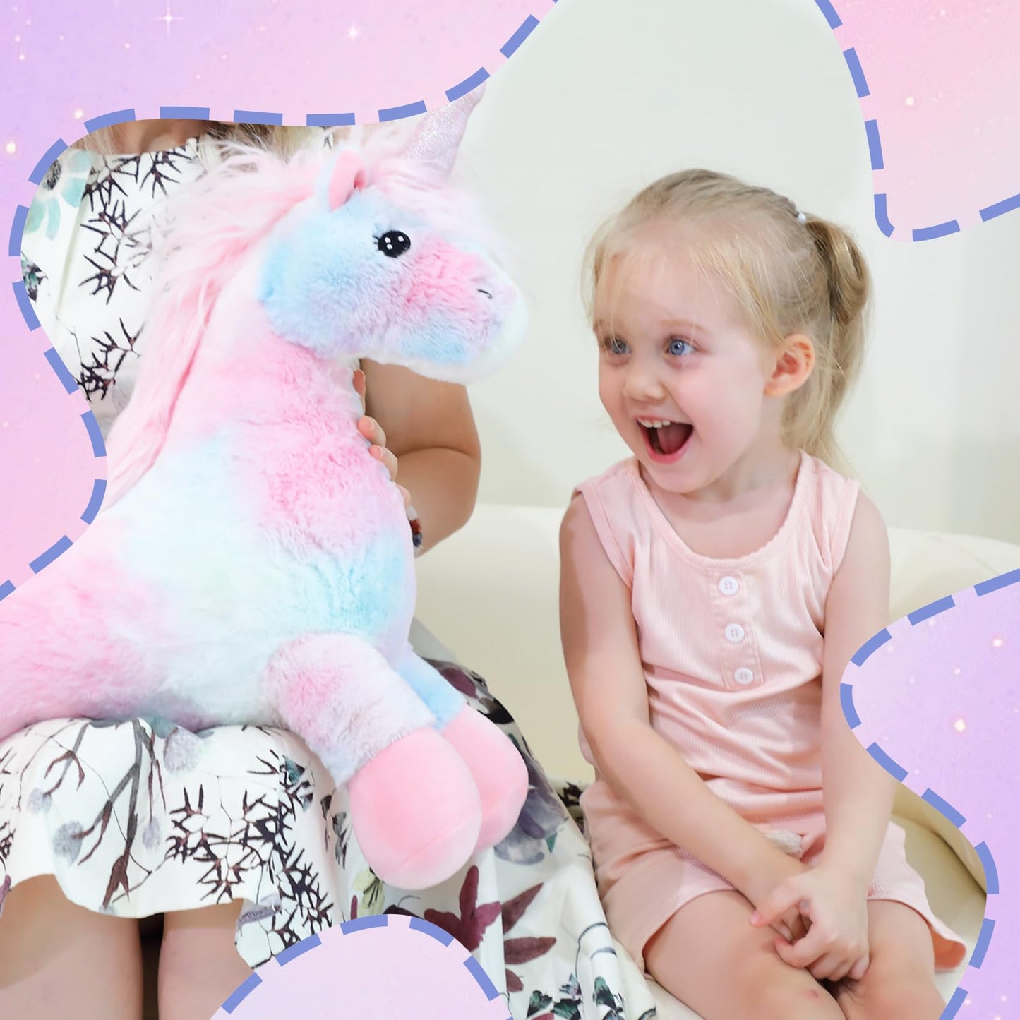 GADXV Giant Unicorn Stuffed Animals Plush 47 inch, Large Stuffed Unicorn Plushies, Big Plush Unicorn Gift for Kids Boys, Birthday,Valentine,Christmas