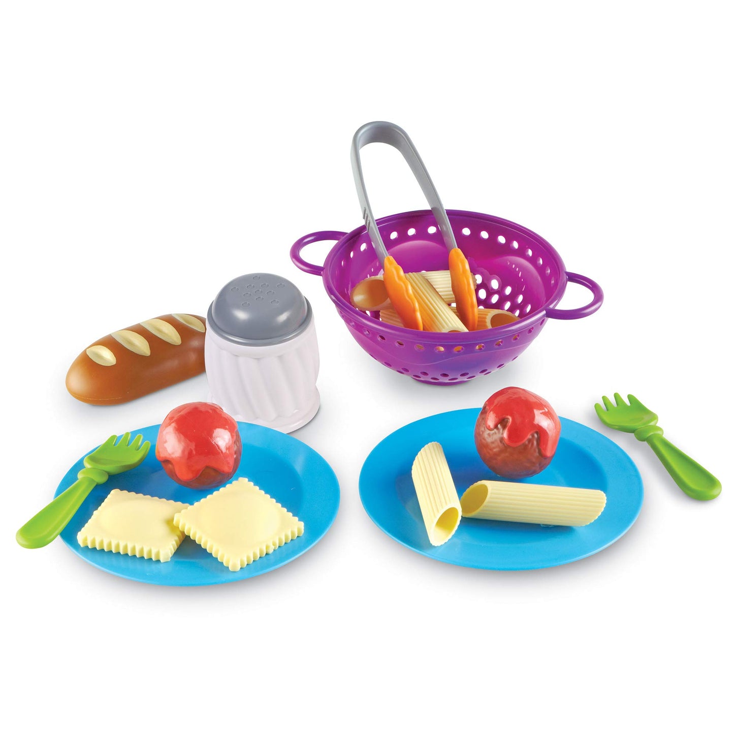 Learning Resources CA New Sprouts Pasta Time, Pretend Play, Play Food, 20 Piece Set, Ages 2+ , Multicolor