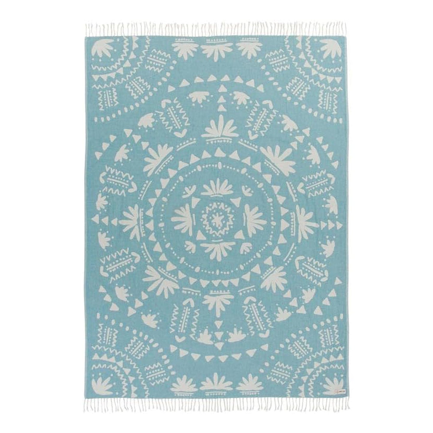 Sand Cloud Large Turkish Beach Towel - Sand Free - 100% Organic Turkish Cotton Yarn - Quick Dry Towel for Beach, Picnic Blanket or Throw - As Seen on Shark Tank - Boho Turquoise XL