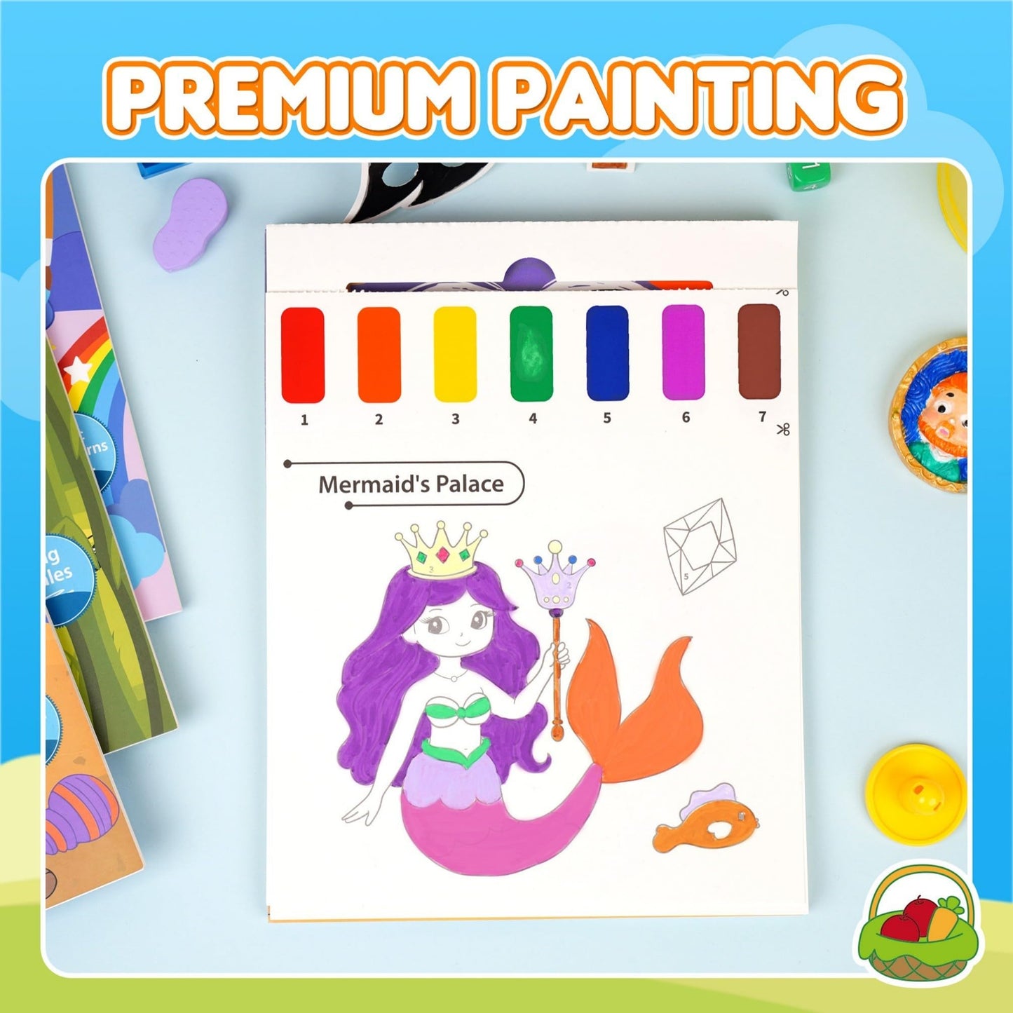YPLUS Paint with Water Books for Toddler Activities, Watercolor Painting Paper for Kids Ages 3-8, Travel Toys Art Craft Gift for Drawing with Brush, 5 Themes