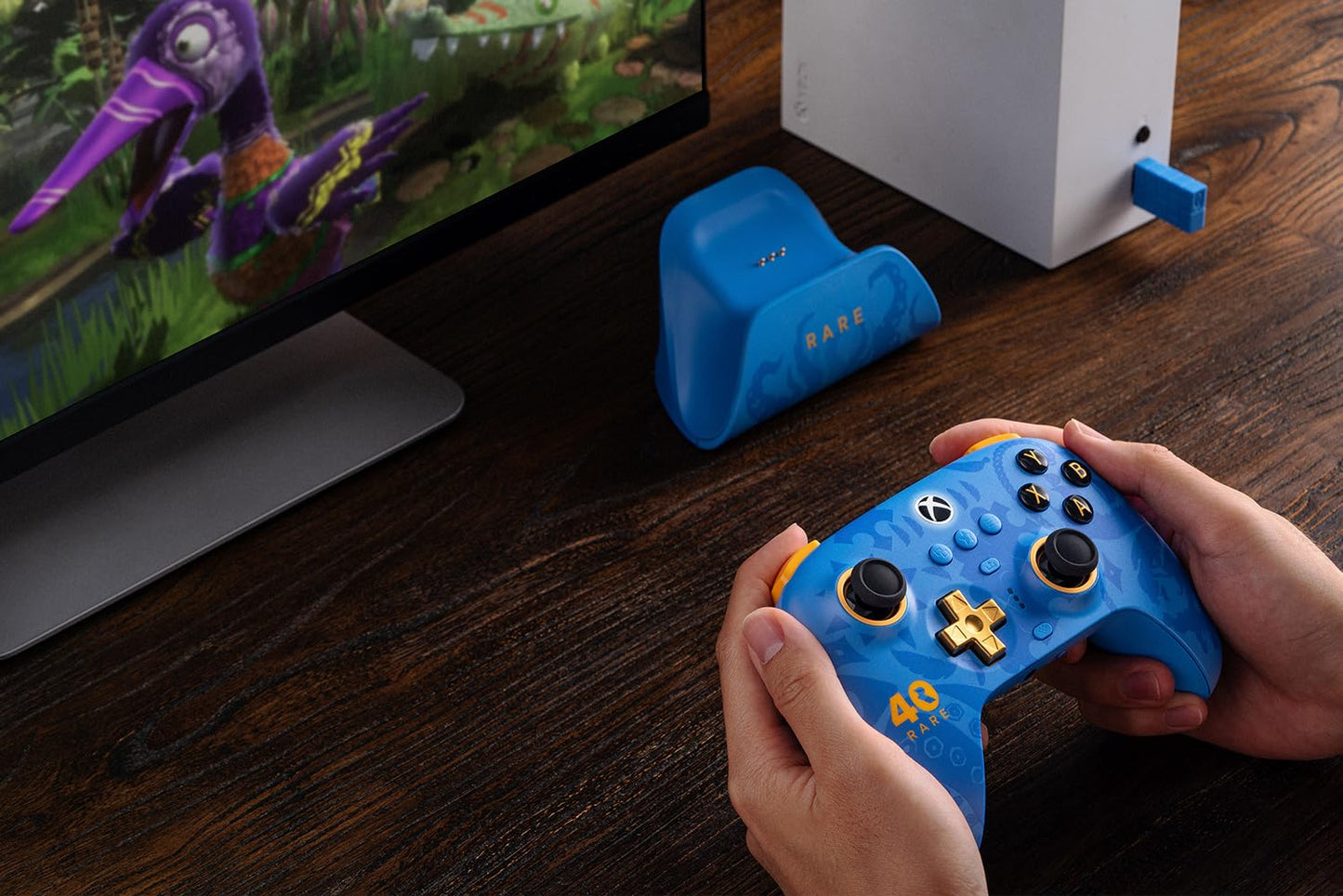 8BitDo Ultimate 3-mode Wireless Controller for Xbox, Hall Effect Joysticks, Pro Back Buttons, Compatibility with Xbox Series X|S & Xbox One, Apple, Windows PC & Android - Rare 40th Anniversary Edition