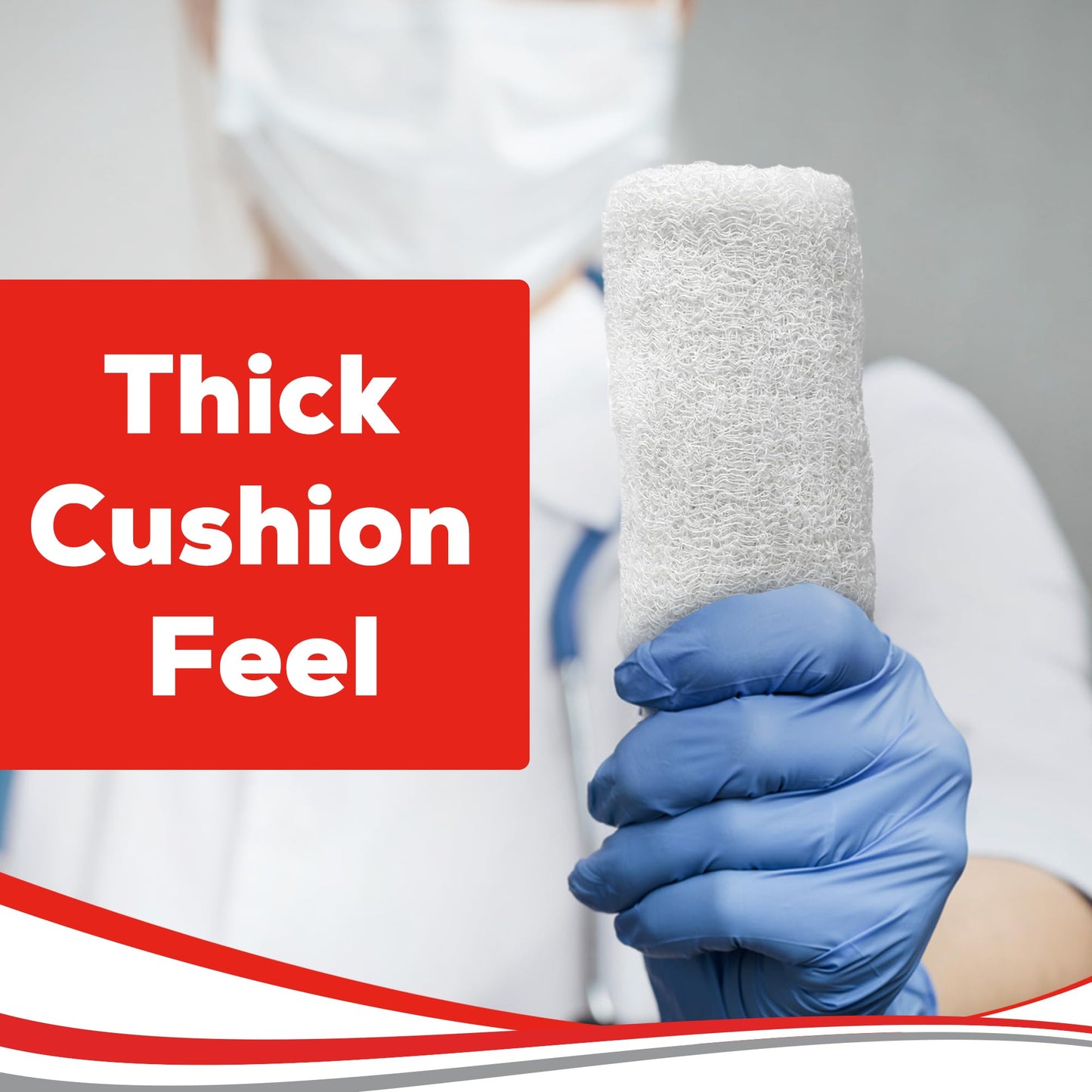 Kerlix Gauze Bandage Rolls - 4 1/2 in x 4.1 Yds, 6 Ply, 24 Single Sterile Pocuhes - Ultra Absorbent, Latex Free, Hospital Grade Cotton Fluff Bandage Wrap Krinkle Style - Wound Care & First Aid -HEALQU
