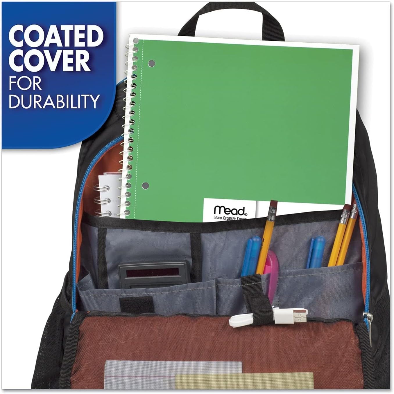 Mead Spiral Notebooks, 24 Pack, 1 Subject, College Ruled Paper, 7-1/2" x 10-1/2", 70 Sheets per Notebook, Colors Will Vary (830062-ECM25)