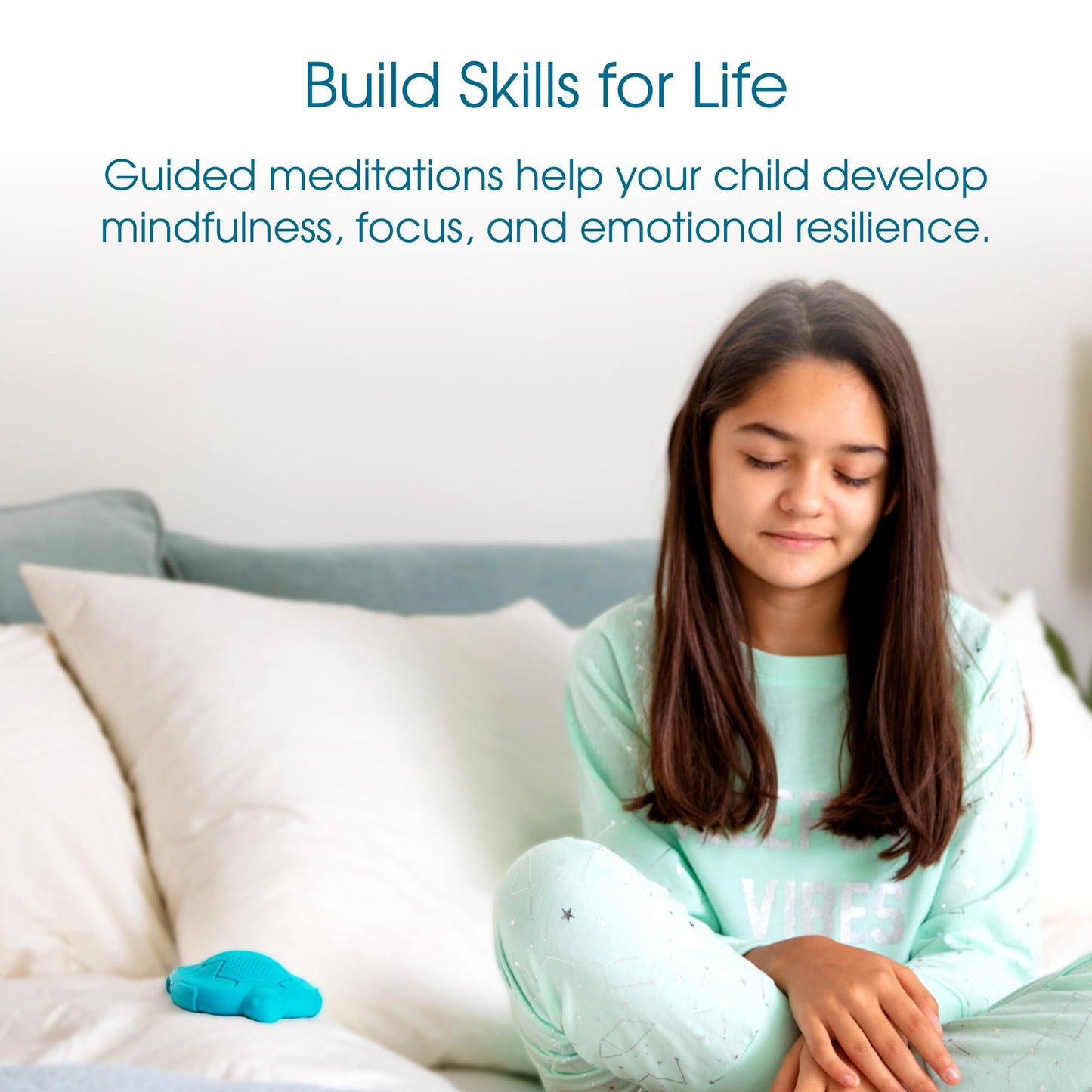 Zenimal Kids Meditation Audio Player - Patented Screen-Free Mindfulness Device with 9 Audio Meditations and 60 Minutes of Soothing Sounds and Music, Teal