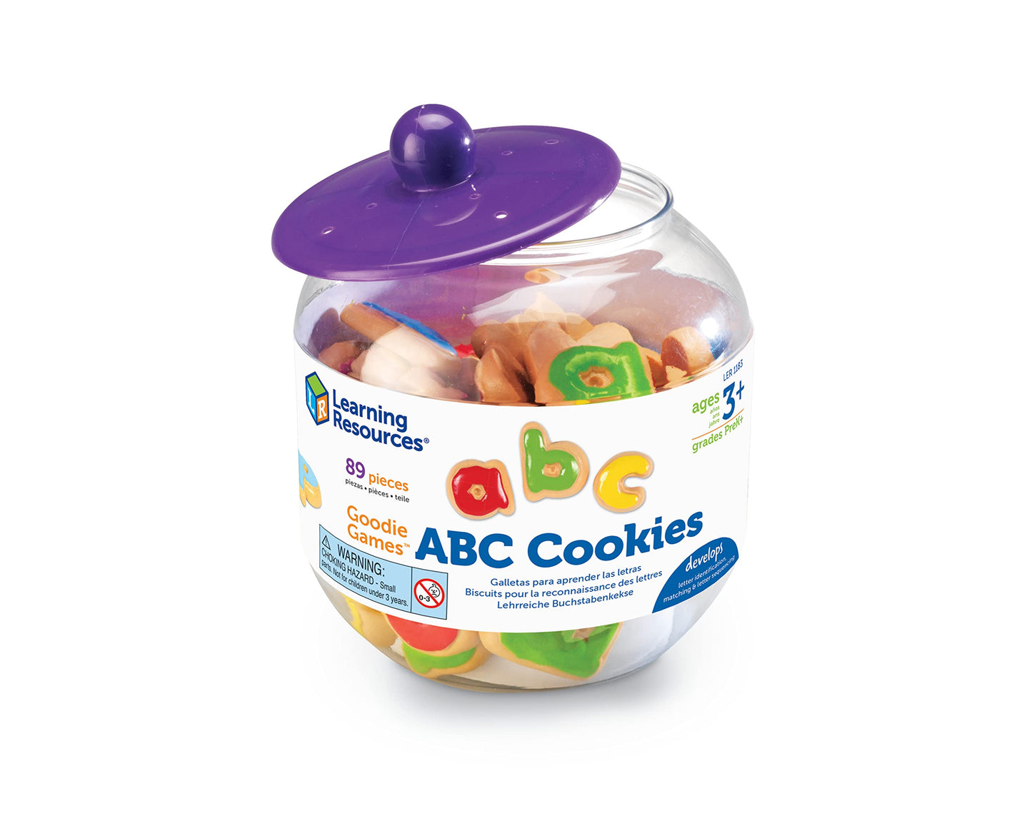 Learning Resources Goodie Games ABC Cookies, 4 Games in 1, Alphabet, Pre-Reading, Phonics, Ages 3+ - 89 Pieces, Multi-color