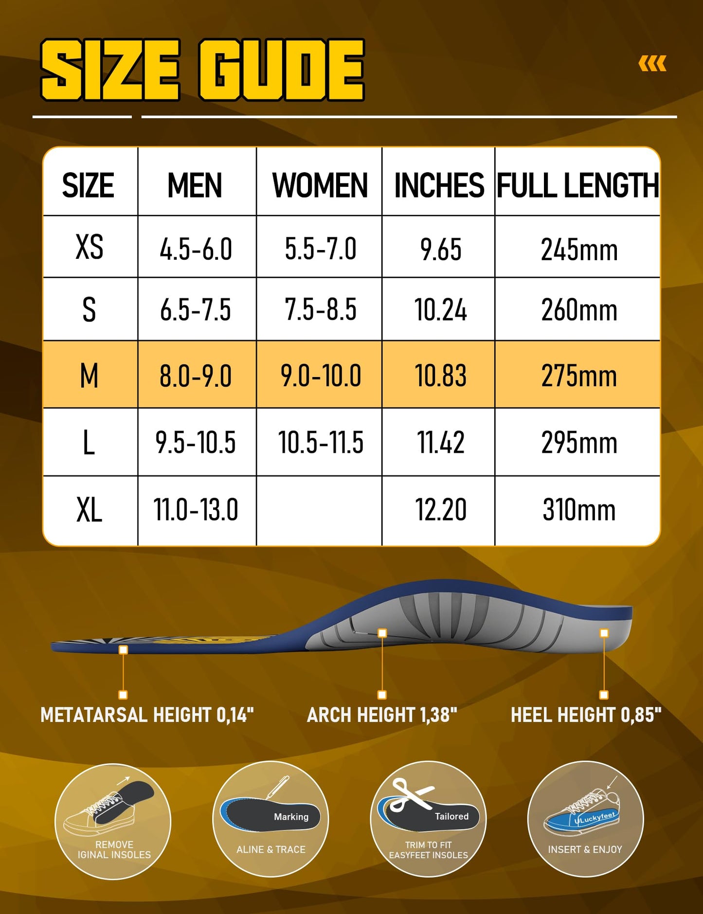 Plantar Fasciitis Relief Shoe Insoles, Running Insoles for Men Women & Extra Shock Absorption Boosts Sports Performance & Arch Support Inserts for Reduce Fatigue -Low Arch Running Shoe Inserts