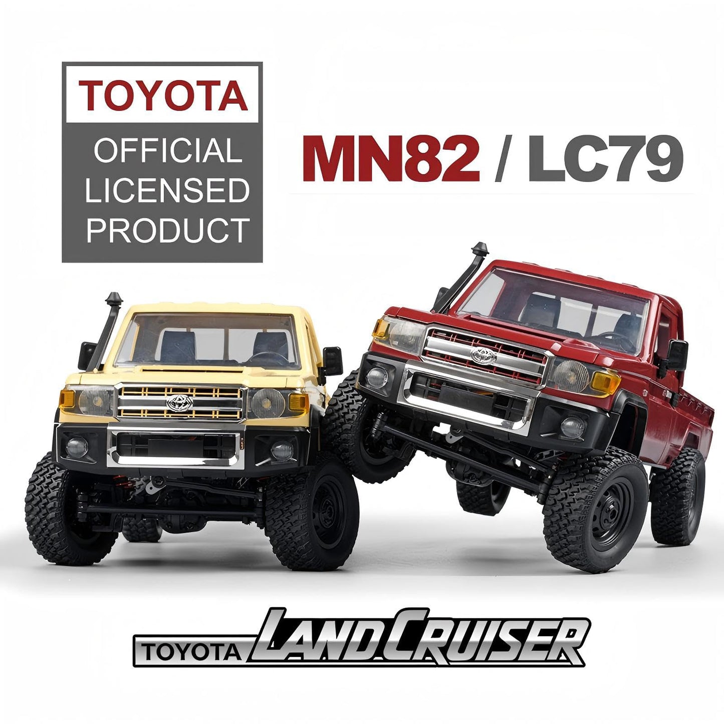 ShenFortune MN-82 1/16 Scale RC Rock Crawler Truck, 4x4 Off-Road Remote Control Car with 2.4GHz Remote & Dual 1200mAh Batteries - Ideal Gift for Birthday/Christmas/Halloween (Ages 8+)