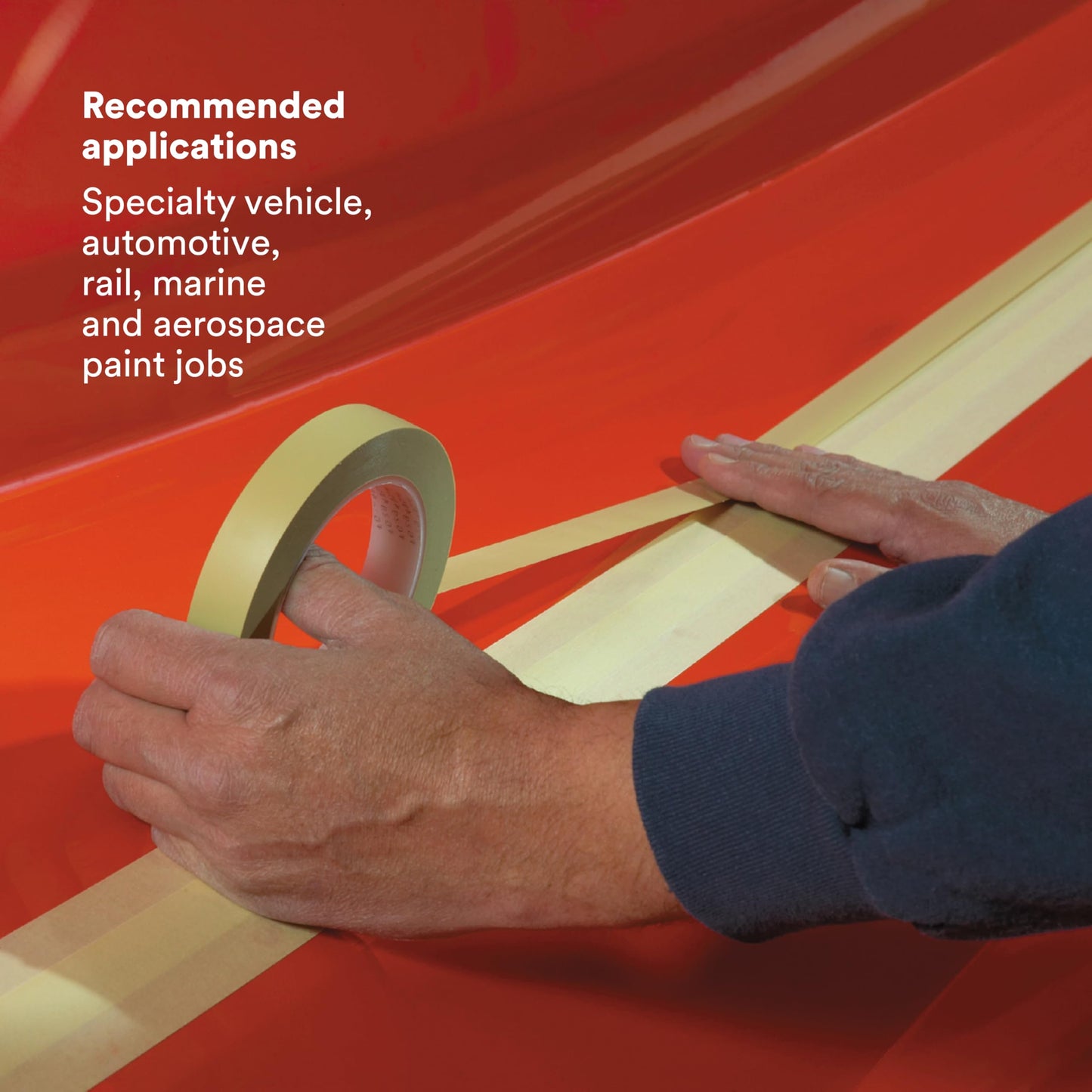 3M Scotch 218 Fine Line Premium Masking Tape, Sand, 1/2 in x 60 yd – High Performance Polypropylene Tape, 1 Pack