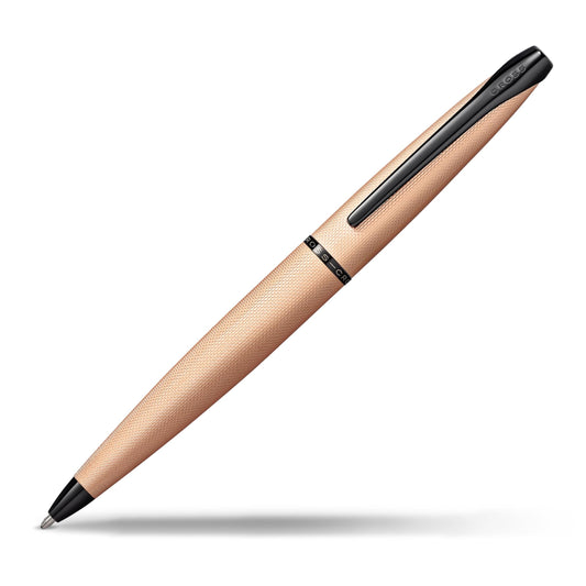 Cross ATX Brushed Rose Gold Ballpoint Pen - Refillable Pen for Smooth Writing - Black Ink - Comfortable Grip - Long-Lasting - Professional Office Supplies - Gift Box Included