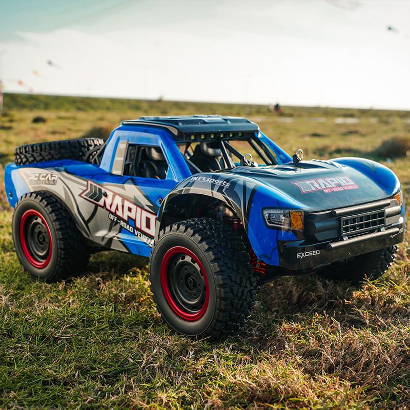 Yidedraw RC Cars 1:14 RC Truck 30 MPH 4WD Remote Control Car All Terrain Trophy Car for Adults Boys Toys Fast Off-Road RC Buggy Big Short Course Monster Truck with 2 Batteries (RTR)