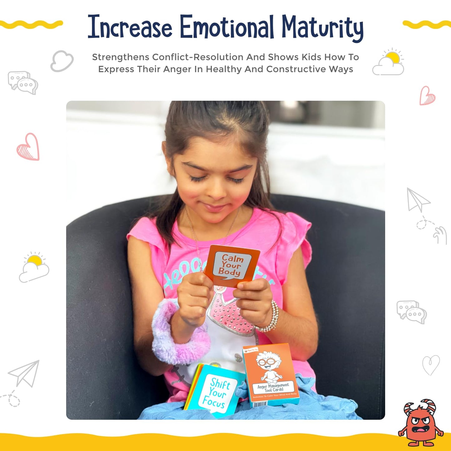 Open The Joy Anger Management Box for Kids | Includes Anger Control Card Game & Other 4 Anger Management Activities to Develop Emotional Intelligence | Anger Game for Kids Ages 4+