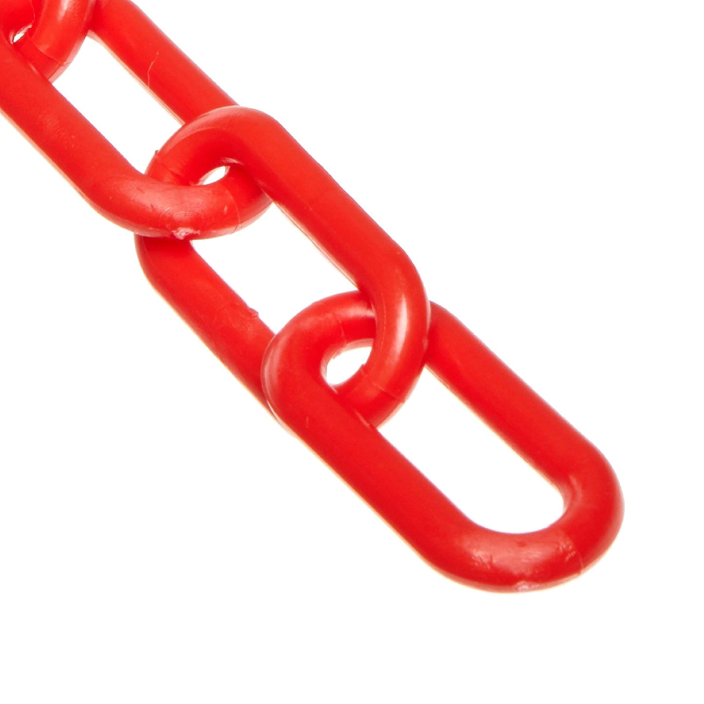 Mr. Chain Plastic Barrier Chain, Red, 2-Inch Link Diameter, 100-Foot Length (50005-100)