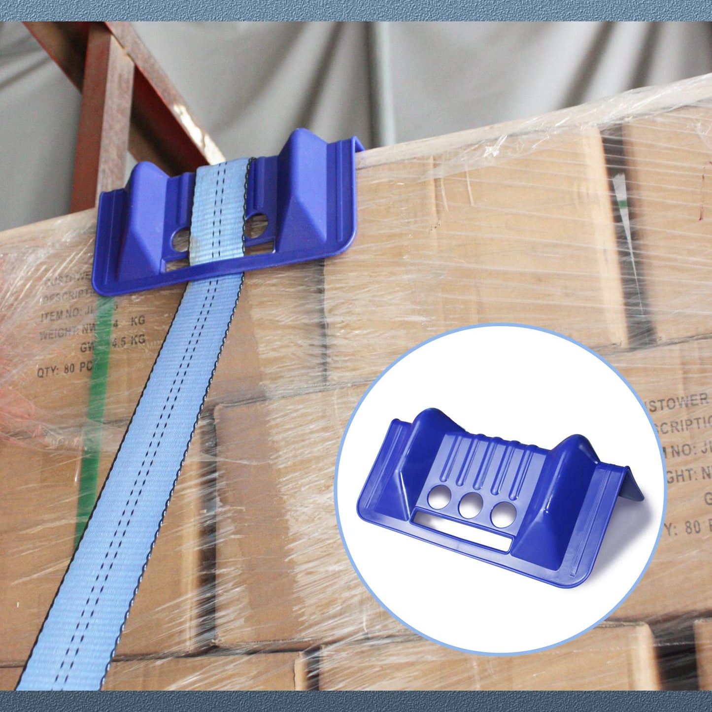 ANLULOAD Edge Protectors Flatbed,Corner Tie Down Protectors Protects Cargo Edges from Wear & Tear,(9.5＂x 6.2＂x 3.7＂,30PACK