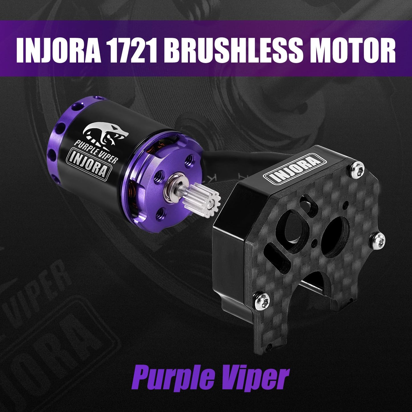 INJORA MBL32 G2 Waterproof Brushless ESC & 1721 Purple Viper Outrunner Motor for 1/24 Axial SCX24 Upgrade