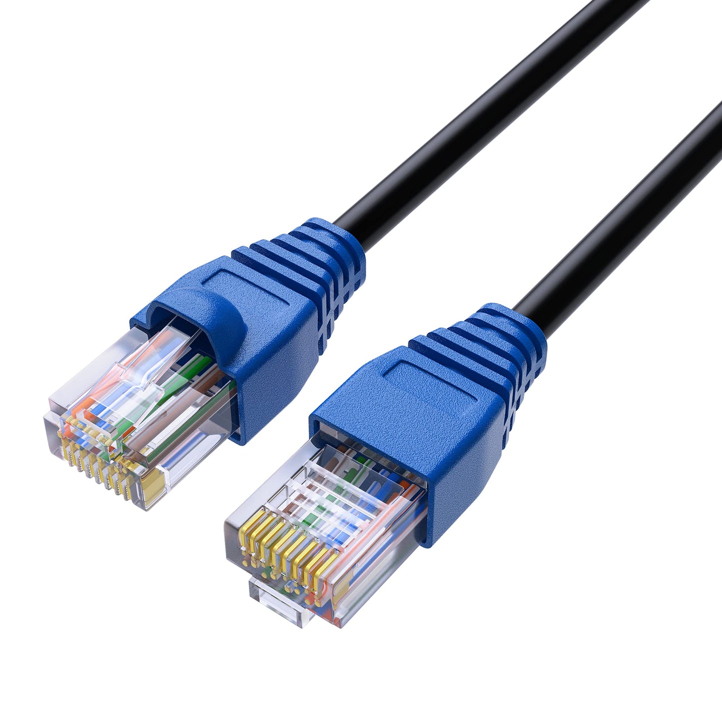 Cat5e Outdoor Ethernet Cable 350 Feet, Cat 5e Heavy Duty Internet Network LAN Cable, More Flexible Than Cat 6, Waterproof, PVC & LLDPE UV Double Jackets for in Wall, Direct Burial, Router, POE, Indoor