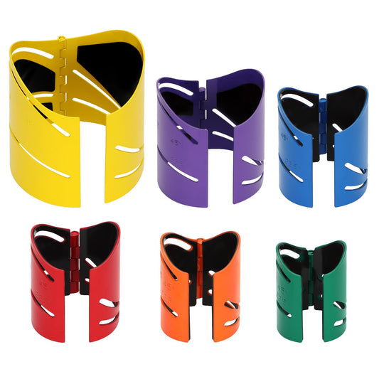 Drkerr 6Piece Magnetic Metal Pipe Cutting Guide Kit - (Includes Sizes: 1-5/8" 1-7/8" 2-3/8" 2-7/8" 3-1/2" 4-1/2"), Guides Cuts at 45°, 90°, 22.5° and Saddle Cut, Pipe Marking Tool, Steel