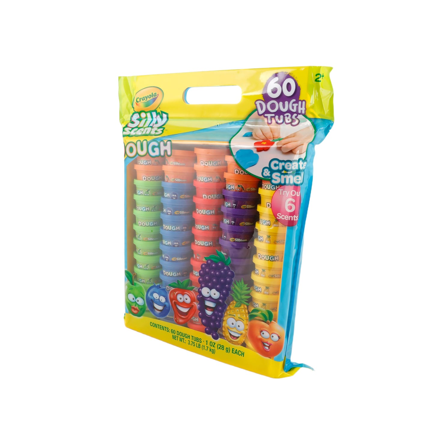 Crayola - Dough - Silly Scents 60 Pack | 60x1oz Scented Play Dough Party Pack | 60 Modeling Compound Tubs in 6 Bright Colors & Scents | Kids Party Favors | Classroom Prizes | Summer Activities