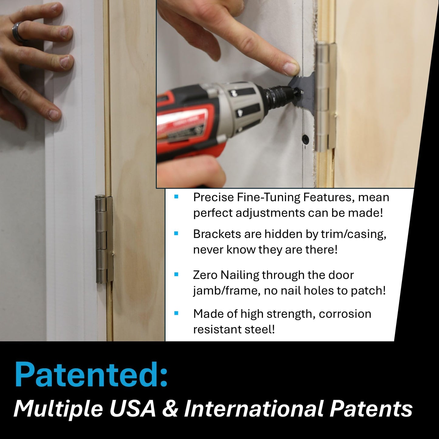 EXPR® Premium Door Install Kit - Max Strength (Secures Both Sides) | Official Door Stud® Bracket