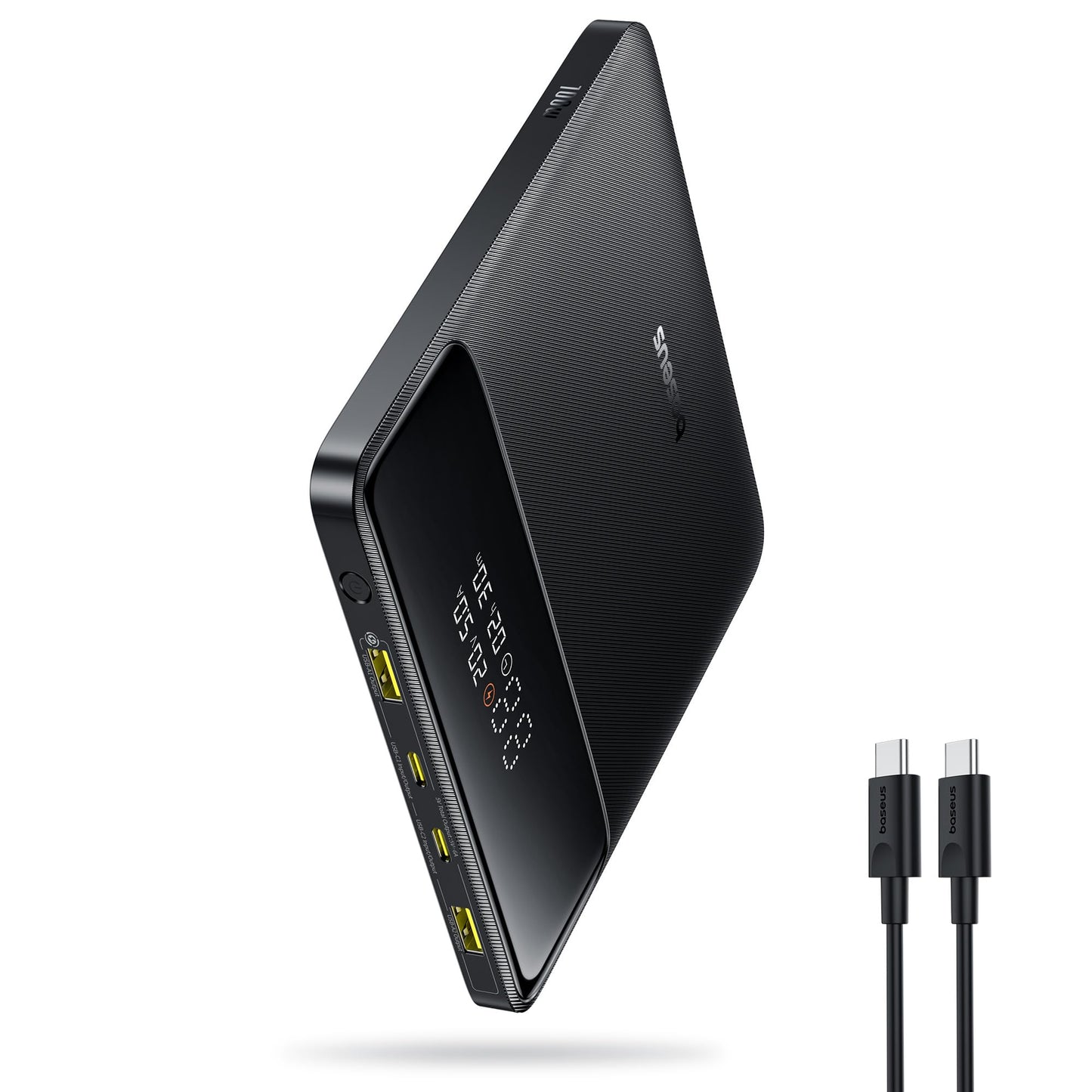 Baseus Laptop Portable Charger 100W 20000mAh, Blade Travel Power Bank Fast Charging 2 USB-C & 2 USB-A Port, Steam Deck Battery Pack for MacBook iPad iPhone 16 Samsung S24 Dell, 2024 Upgraded