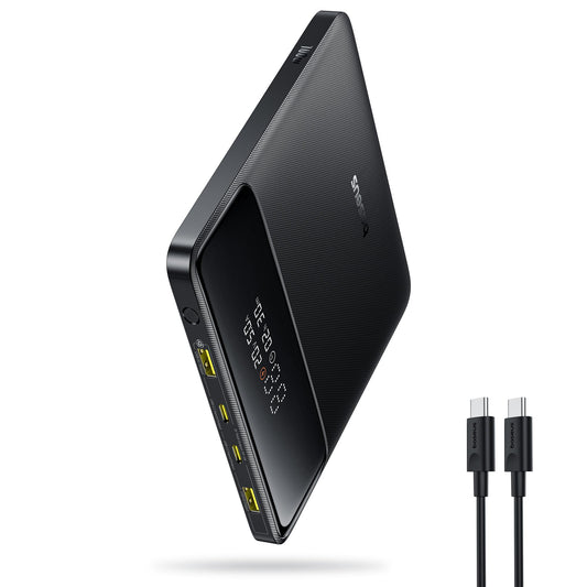 Baseus Laptop Portable Charger 100W 20000mAh, Blade Travel Power Bank Fast Charging 2 USB-C & 2 USB-A Port, Steam Deck Battery Pack for MacBook iPad iPhone 16 Samsung S24 Dell, 2024 Upgraded
