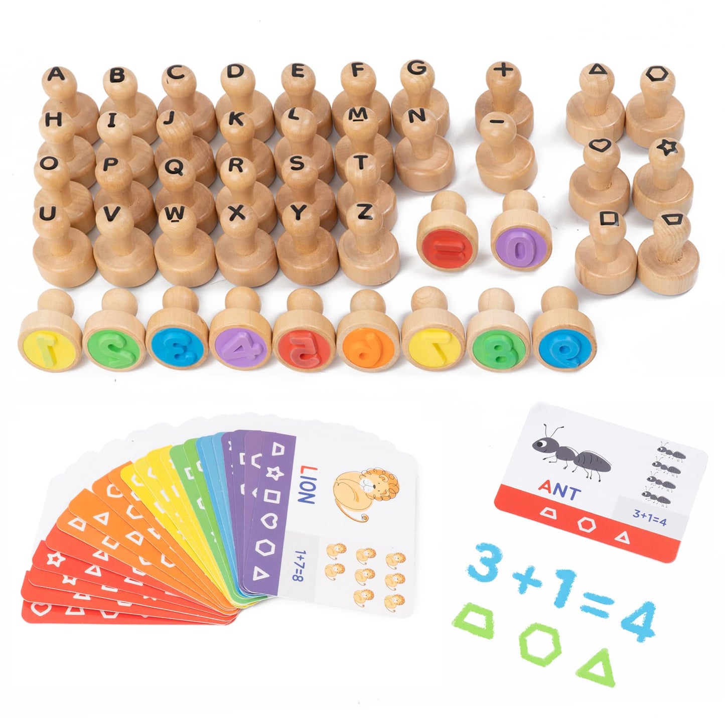 Busy edition Alphabet Number Stamps for Kids
