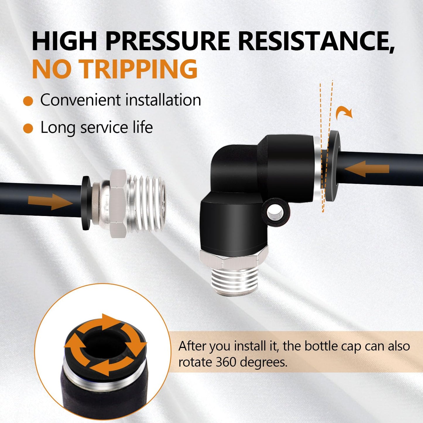 mankk Quick Connect Air Hose Fittings Kit 1/8" 1/4" 3/8" 1/2" Push to Connect Fittings Air Line Quick Connect Fitting Quick Release Pneumatic Kit