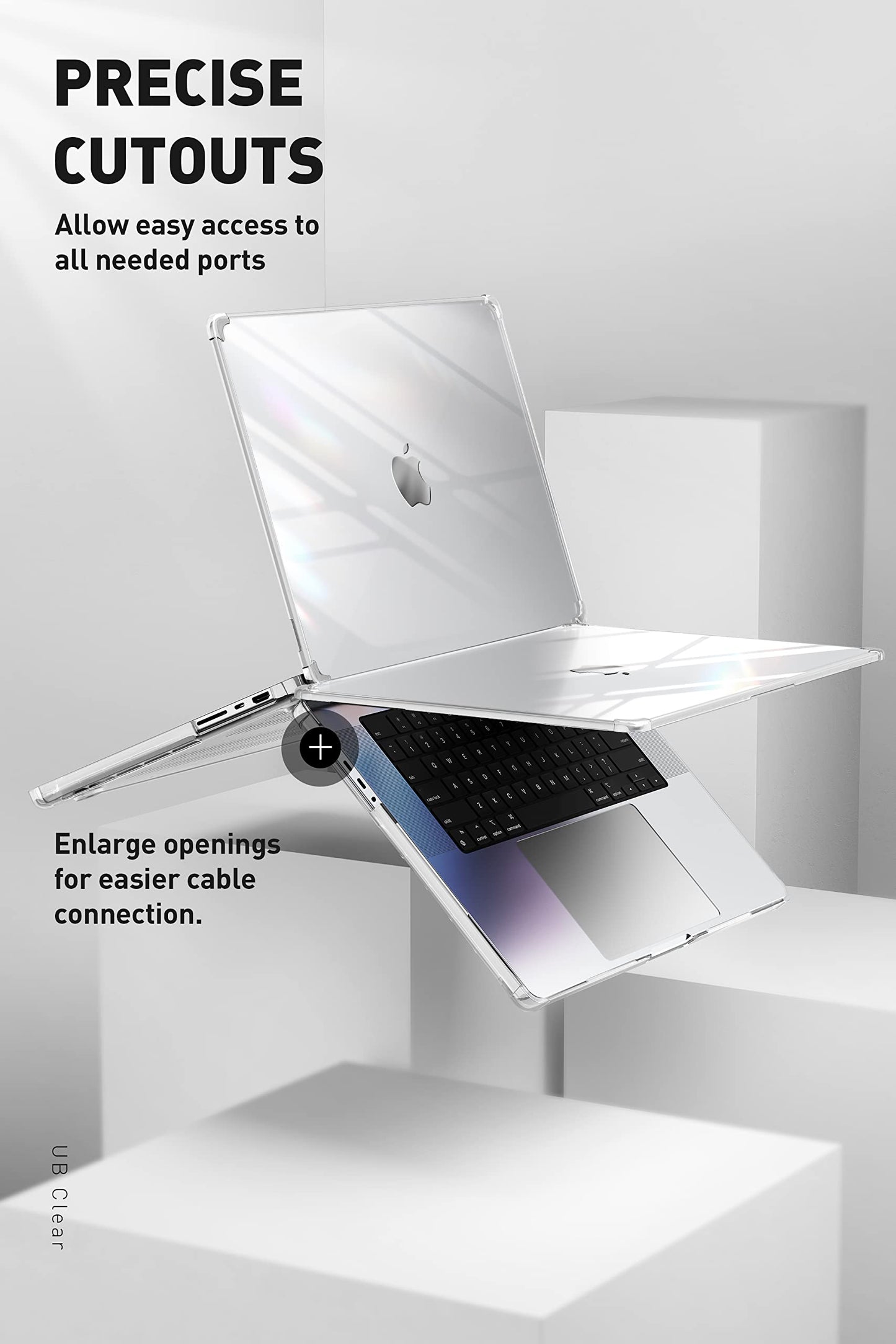 SUPCASE for MacBook Pro 16 Inch Case 2021-2024 Release (Unicorn Beetle Clear), M4/M3/M2/M1 Pro/Max Chip [Anti-Scratch] Slim Clear Cover Accessories for MacBook Pro 16'' with Touch ID, Clear