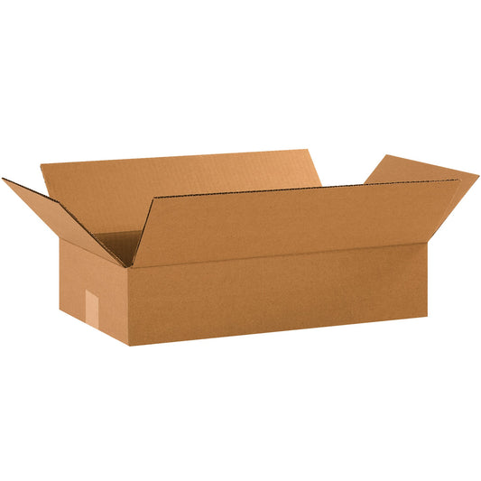 BOX USA Shipping Boxes Flat 18"L x 10"W x 4"H 25-Pack - Corrugated Cardboard Box for Moving, Mailing, Packing, Packaging and Storage