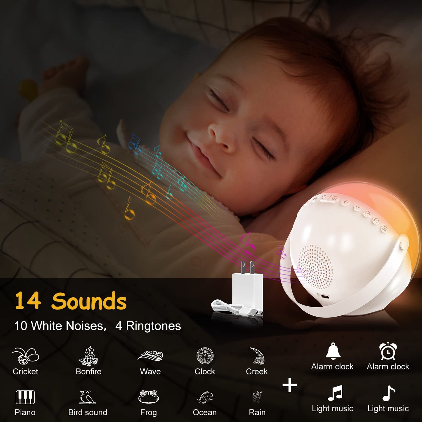 Mulukiss Alarm Clock for Kids, Bluetooth Music Player&Digital Clock, Sleep Sound Machine for Kids Bedroom, Kids Alarm Clock Sleep Trainer with Wake up Light, Ok to Wake Clock for Kids