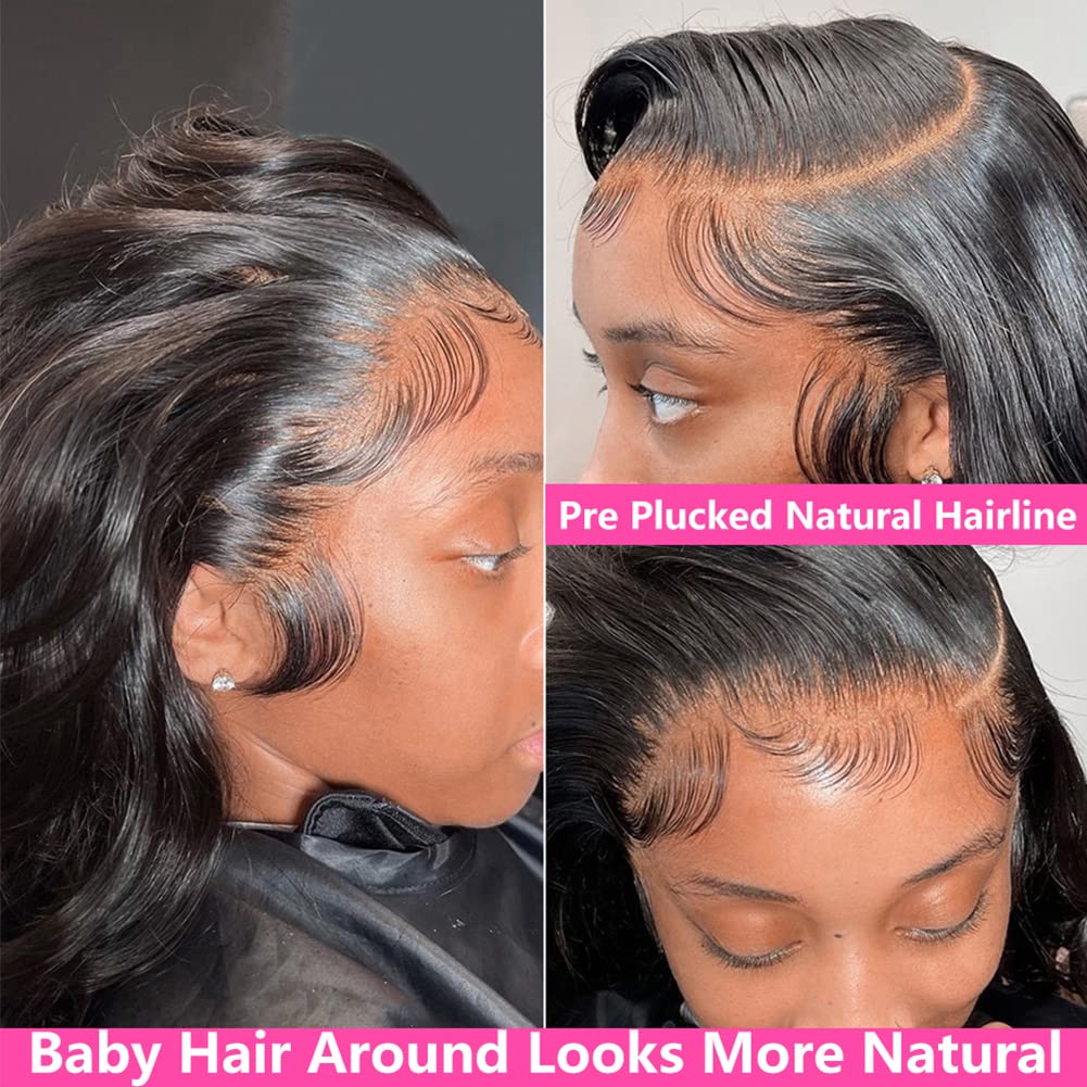 Yamikk 20inch 13x5 HD Lace Front Wigs Human Hair For Women 180% Density Body Wave Frontal Wigs Human Hair Pre Plucked Brazilian Lace Front Wigs