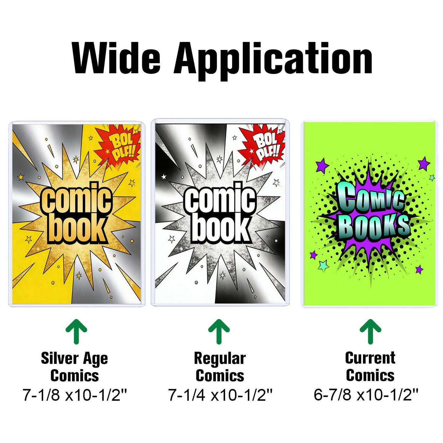 20 Pack Comic Book Top Loaders - Premium PVC Hard Sleeves for Current & Silver Age Comics, 7.6x11 Inch Crystal Clear Protection for Display, Storage, and Collection (20)