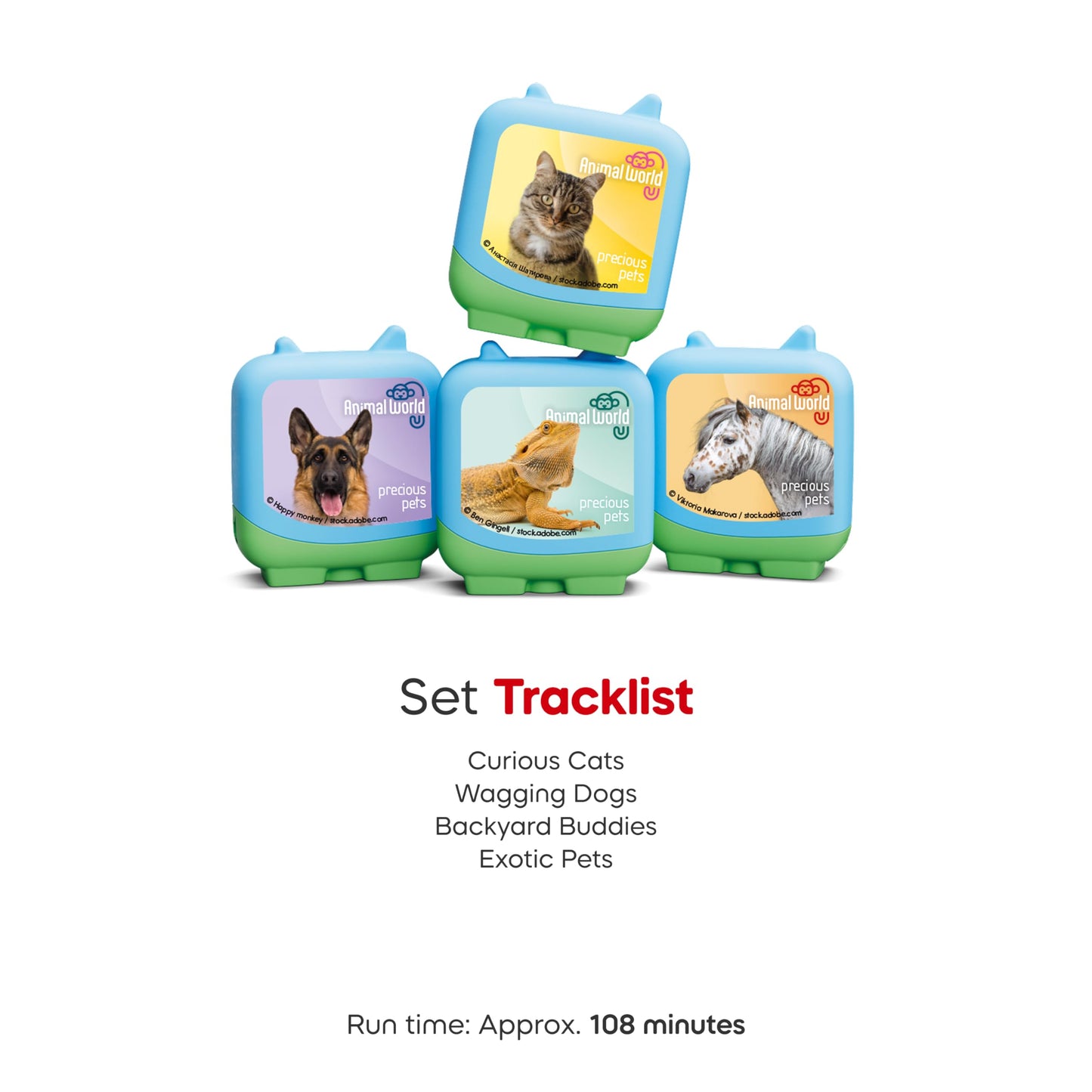 Tonies Animal World: Precious Pets Pocket Set - 4 Pack