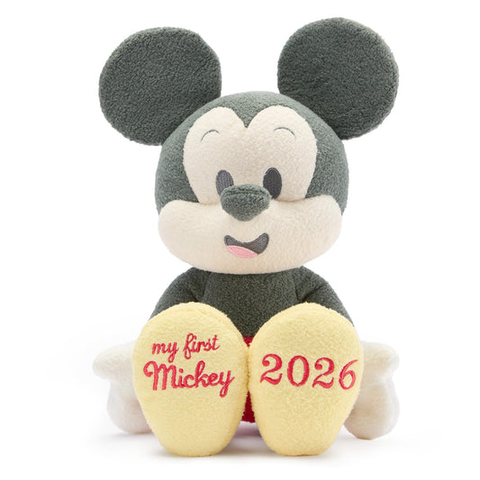 Disney Store Official My First Mickey 2026 Plush - 13" Mickey Mouse Plushy - Stuffed Animals for Babies with Pastel Colors & Embroidered Features - Super Soft & Huggable - Cute Plushies for Baby