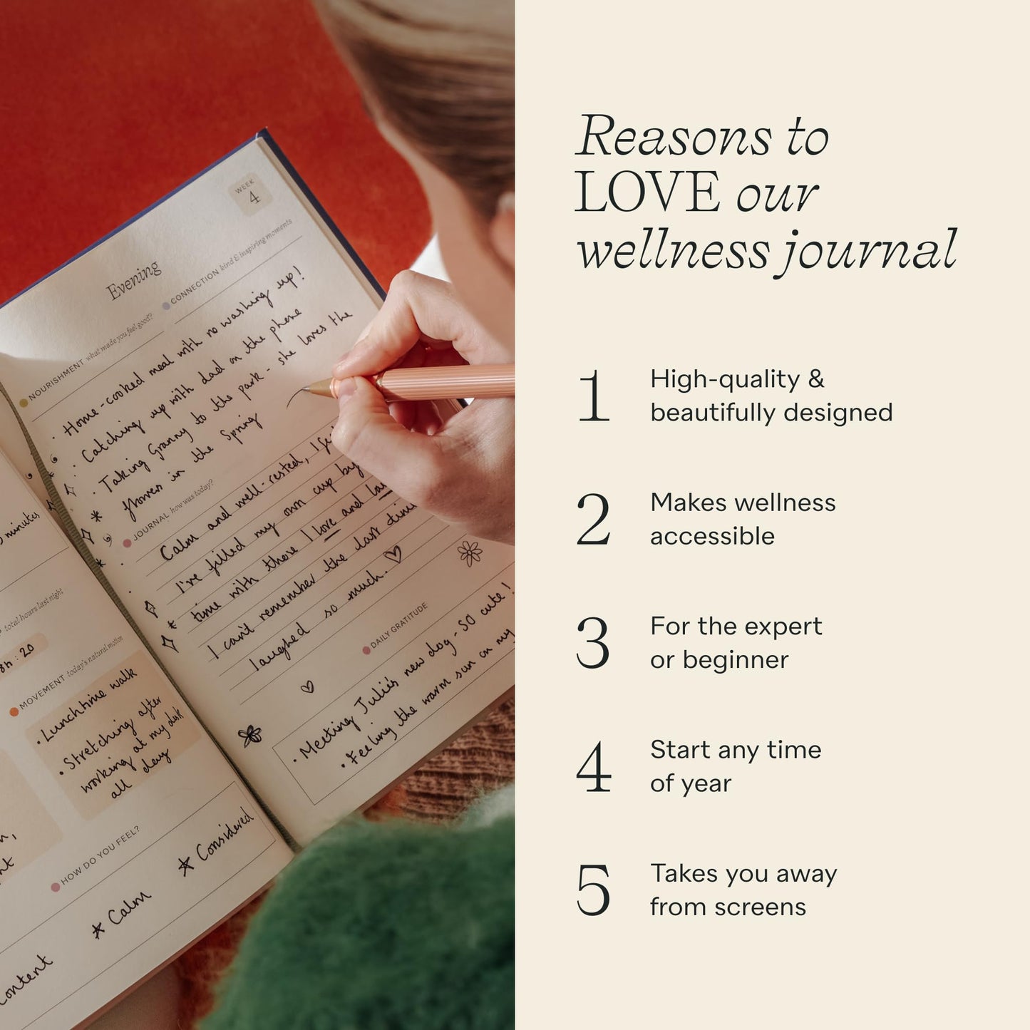Papier Fairy Flies 12 Week Wellness Journal - Floral Hardback | Log Intentions Sleep & Energy, Morning & Evening | Weekly & Monthly CheckIn | Undated Planner | Reflection, Mindfulness | Self Care Gift