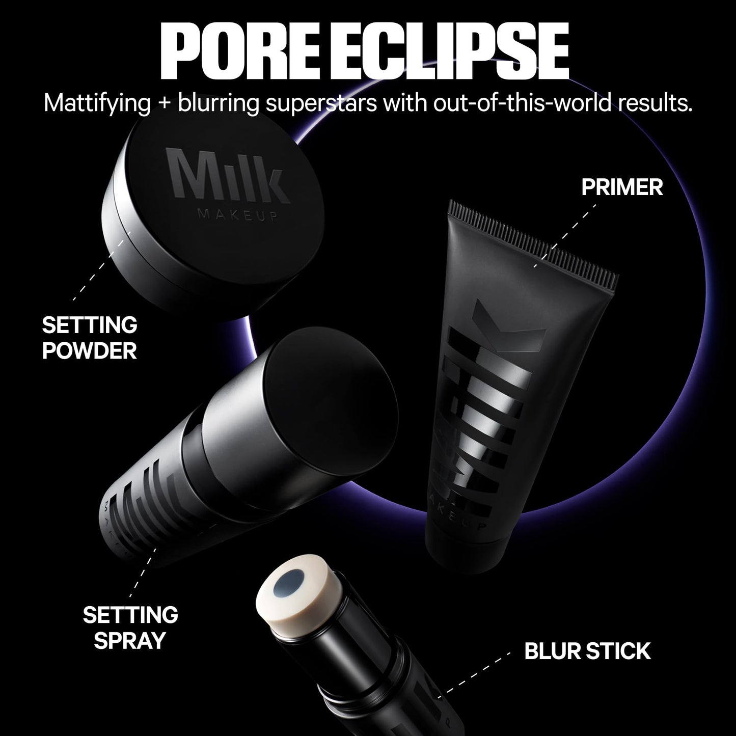 Milk Makeup Pore Eclipse Matte Translucent Setting Powder, Translucent Light - 0.27 oz - Sets Makeup for Up to 16 Hours, Blurs Pores and Fine Lines & Controls Shine - Vegan & Cruelty Free