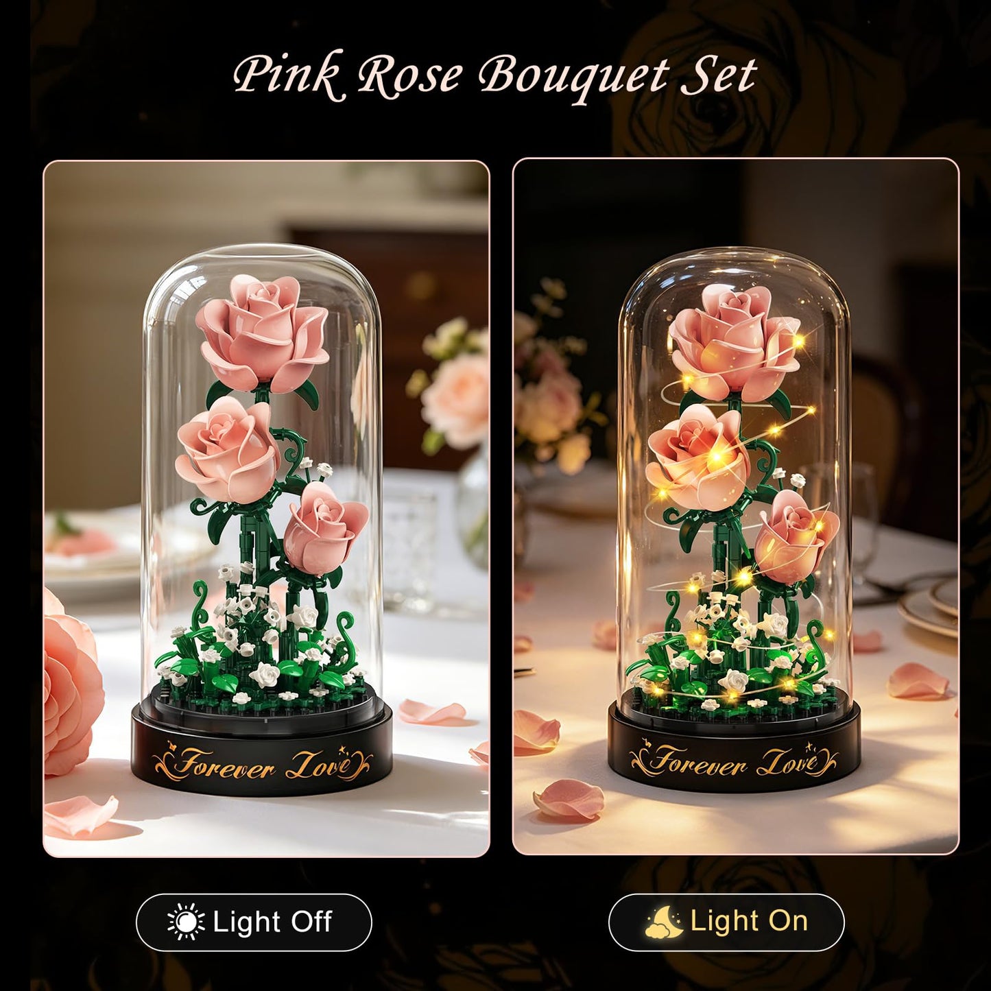 HiWEEGO Mini Flowers Building Set (Pink)