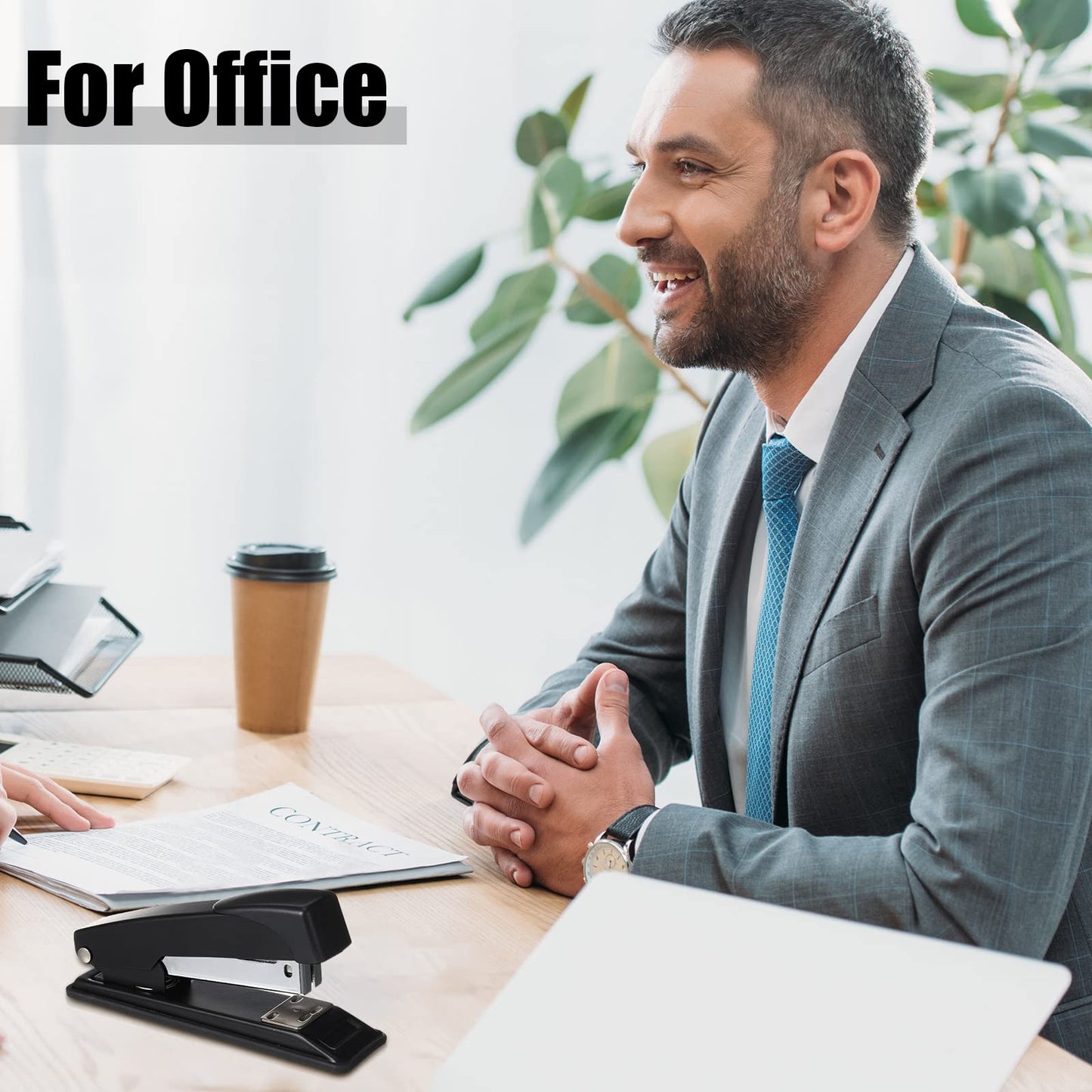 Yahenda 18 Pieces Staplers for Desk Black Stapler Bulk with Staples 20 Sheet Capacity Staplers Compact Desktop Heavy Duty Stapler for Desk Office School