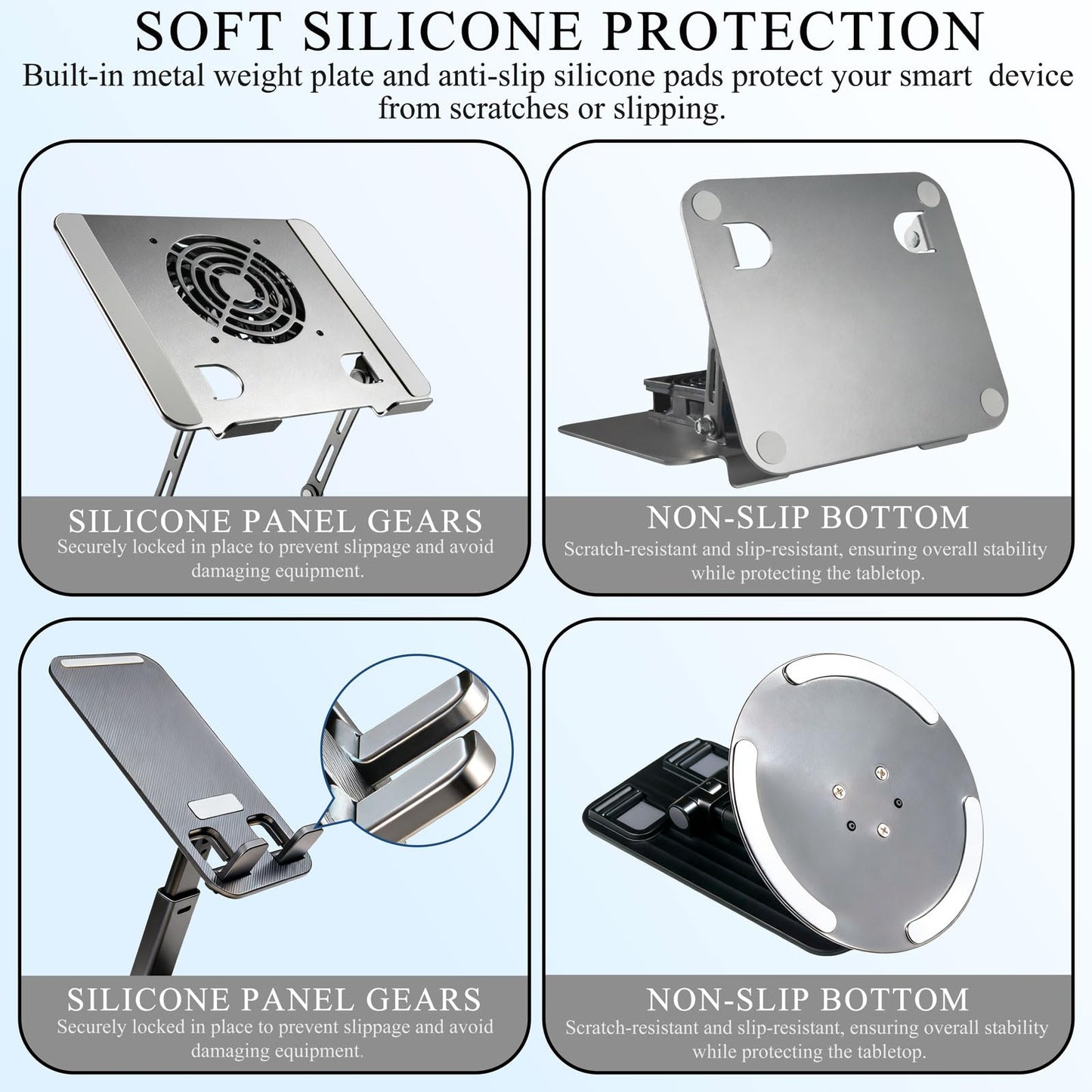 Laptop Stand for Desk, Laptop Riser with Active Cooling Fan, Widely Compatible with MacBook and Other Computer Accessories、Computer Stand for Laptop
