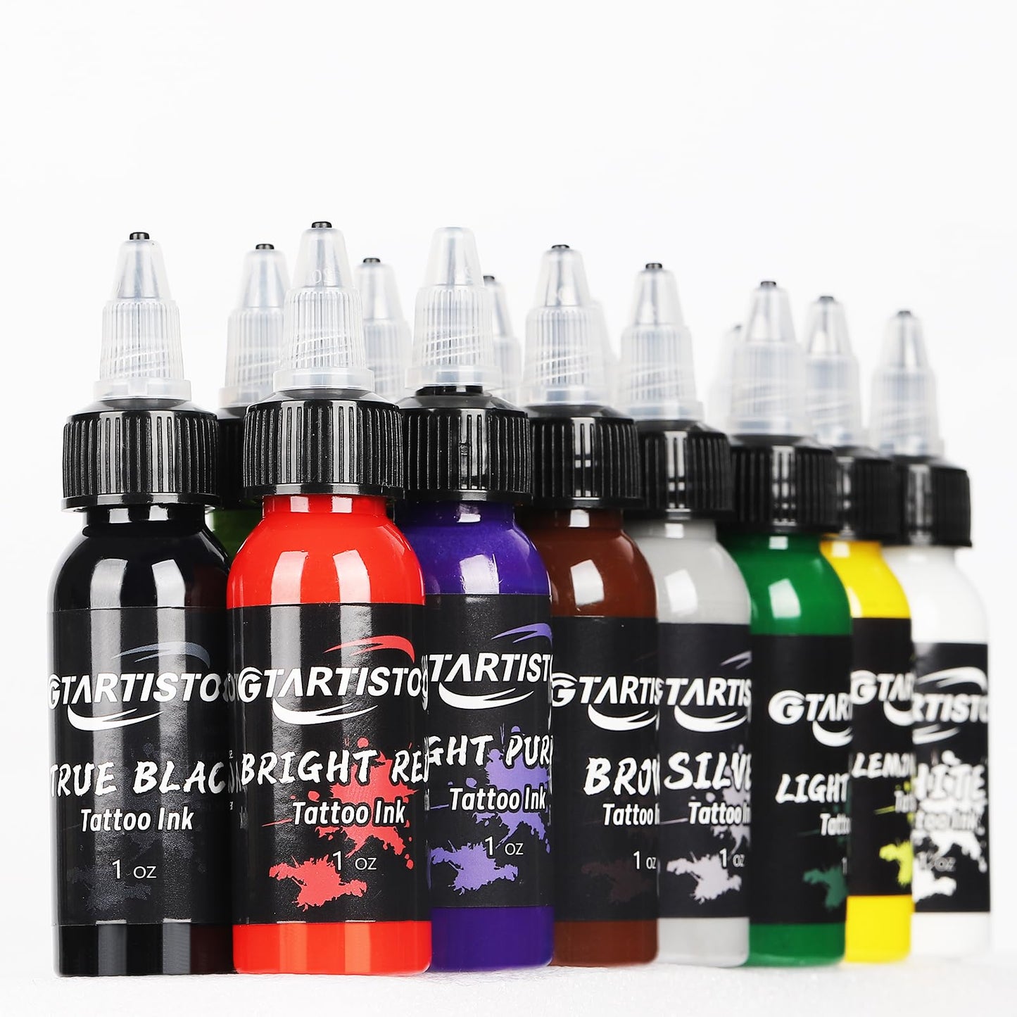 GTARTISTOO Ink Professional 14 Colors 1oz (14 Colors 30ml) Vegan-Friendly Pigment Ink Supplies Ink